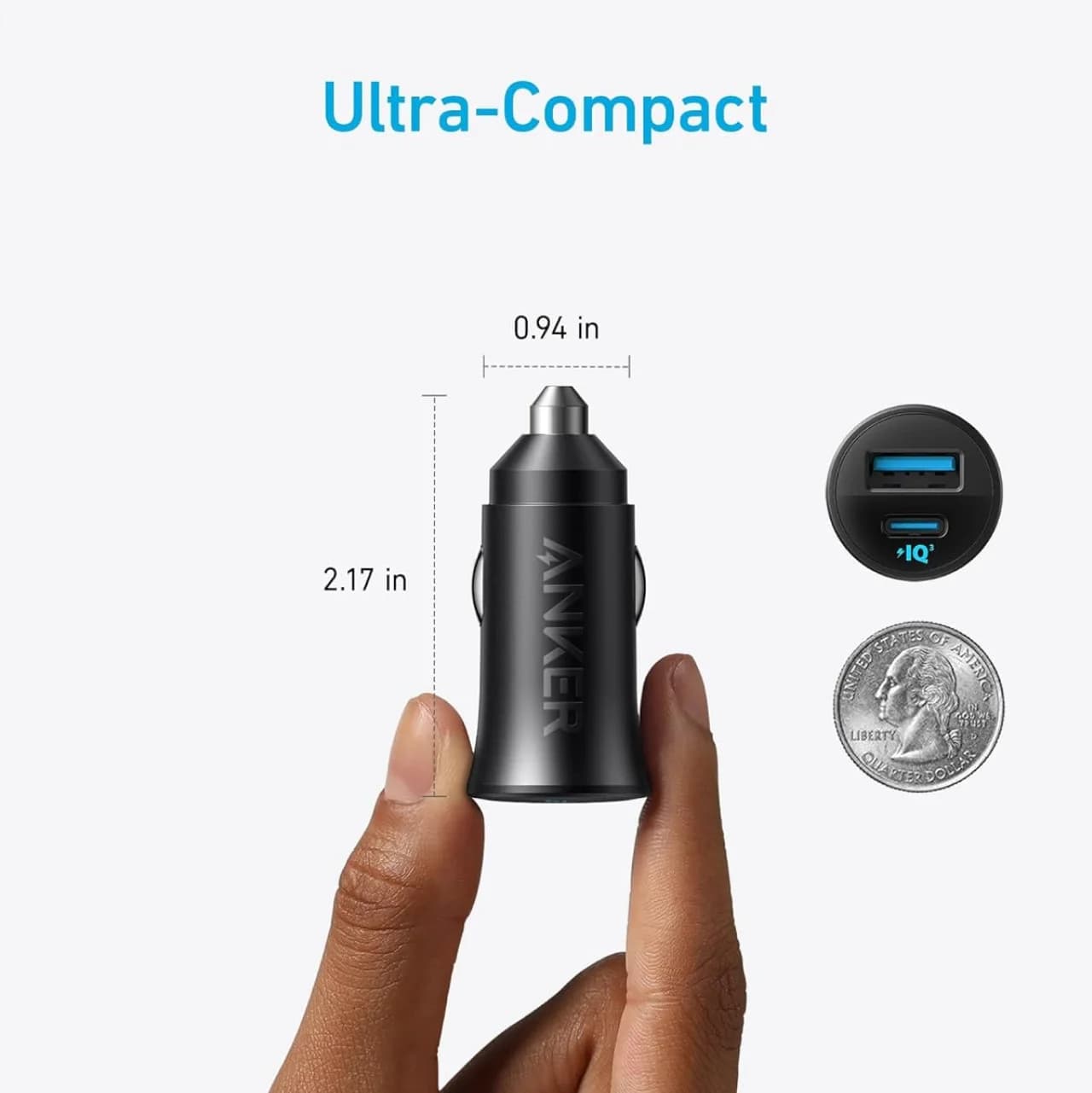 Anker Car Charger 30W 1C 1A - Black A2741H11