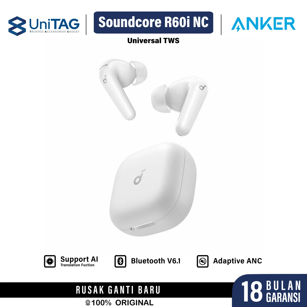 Anker TWS Soundcore R60i NC - White D1202H21