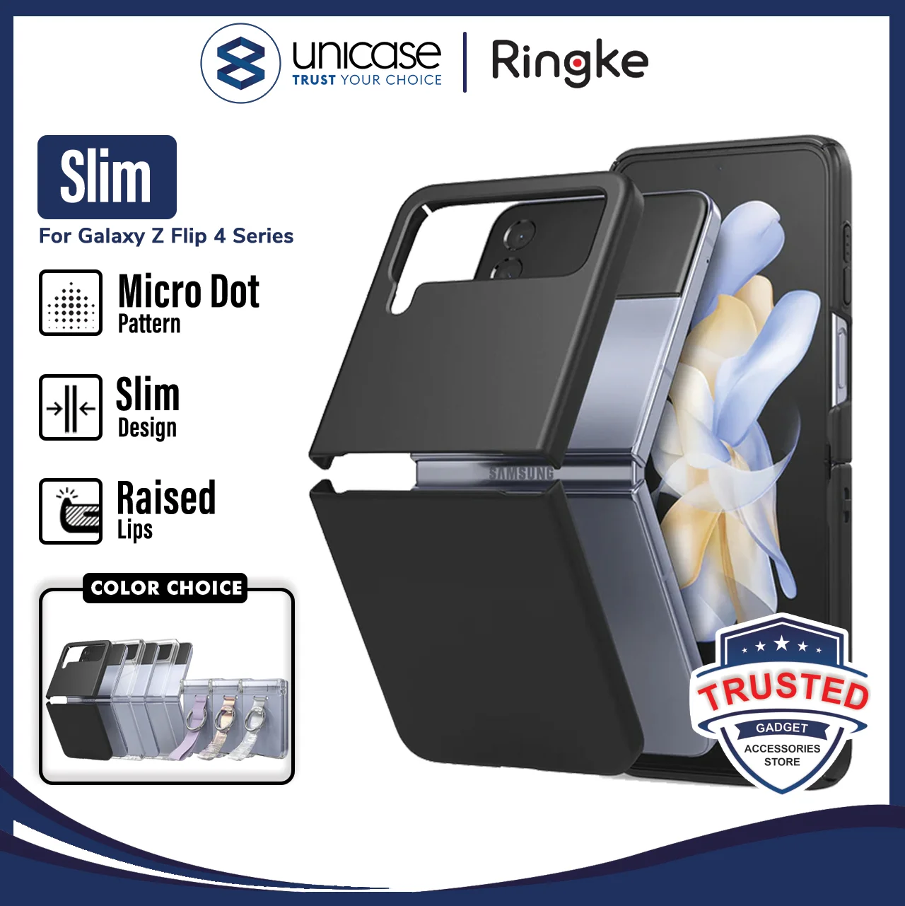 Ringke Galaxy Z Flip 4 Slim - Black S630E55