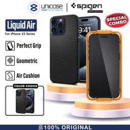 SPIGEN Liquid Air Black+Alignmaster 15 Pro