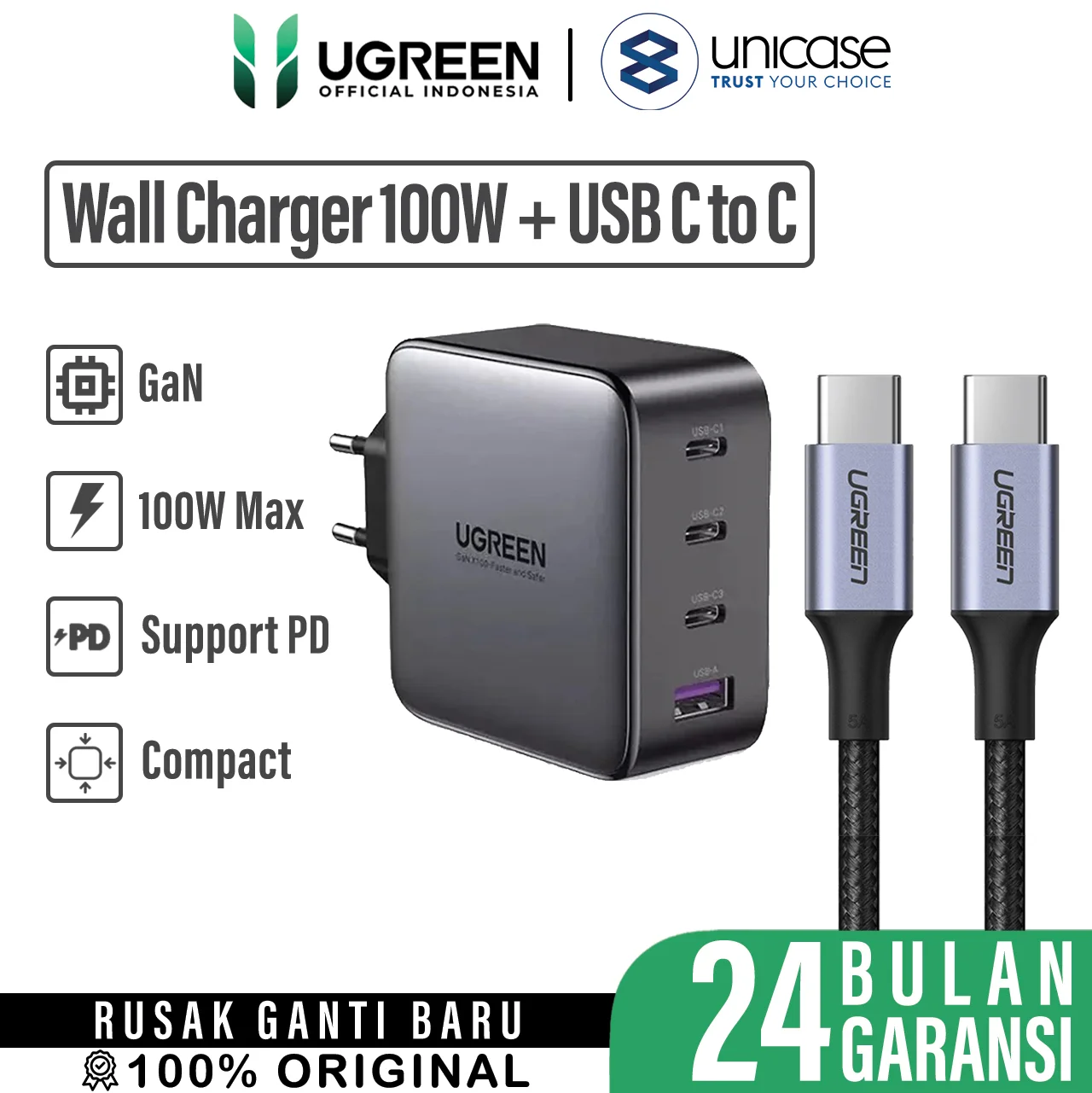 UGREEN CD226 + Cable C to C 1m US316