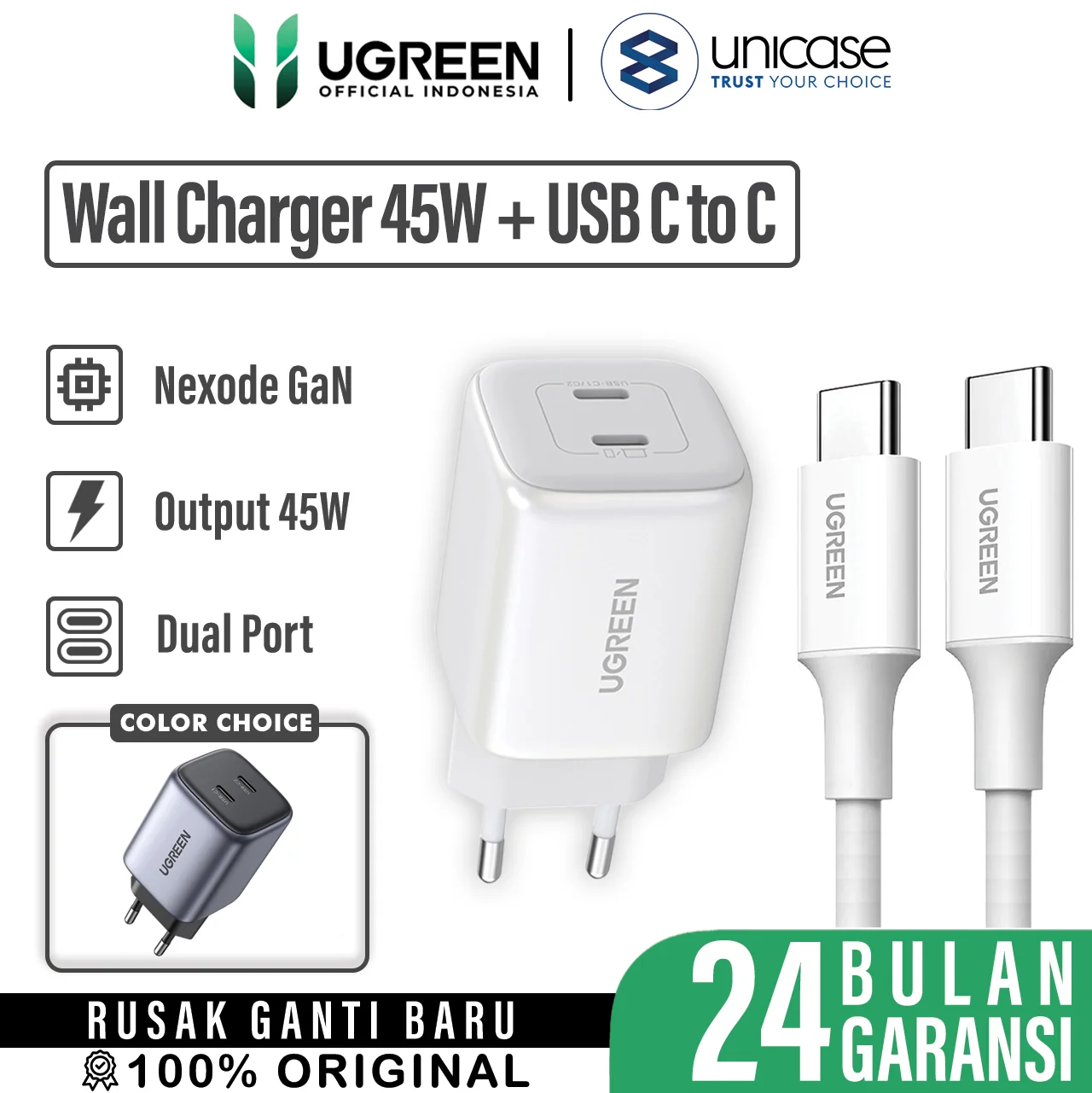 UGREEN CD294 + Cable C to C 1m US264