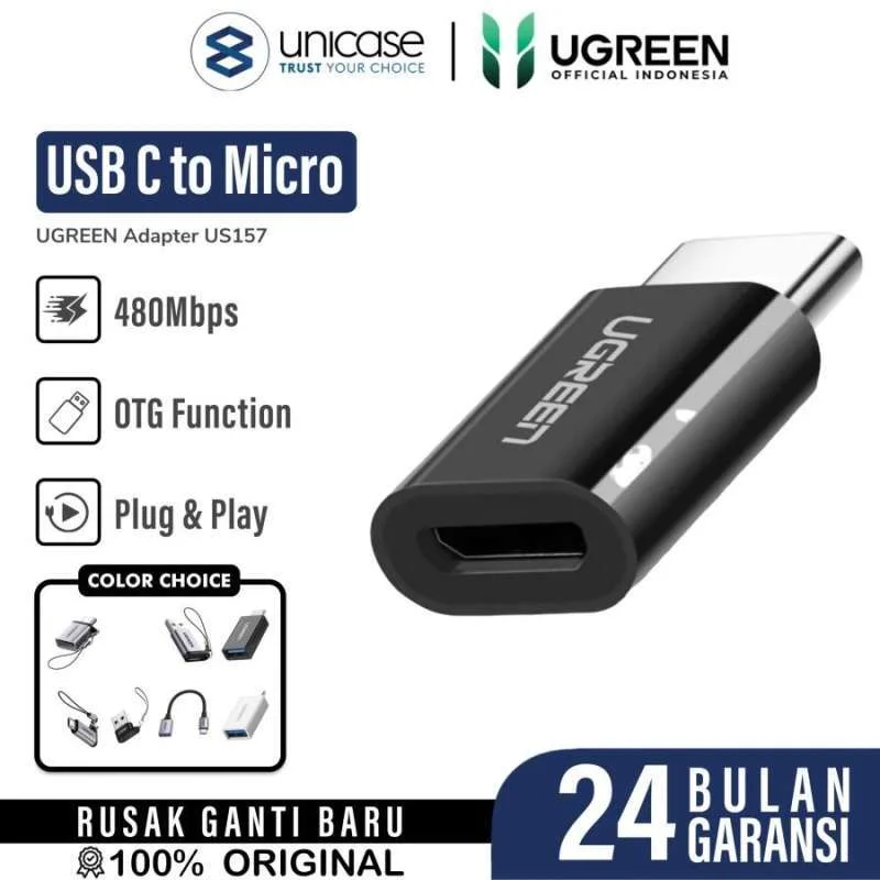 Adapter OTG Type C to Micro USB 2.0 UGREEN Connector Data Converter 2A