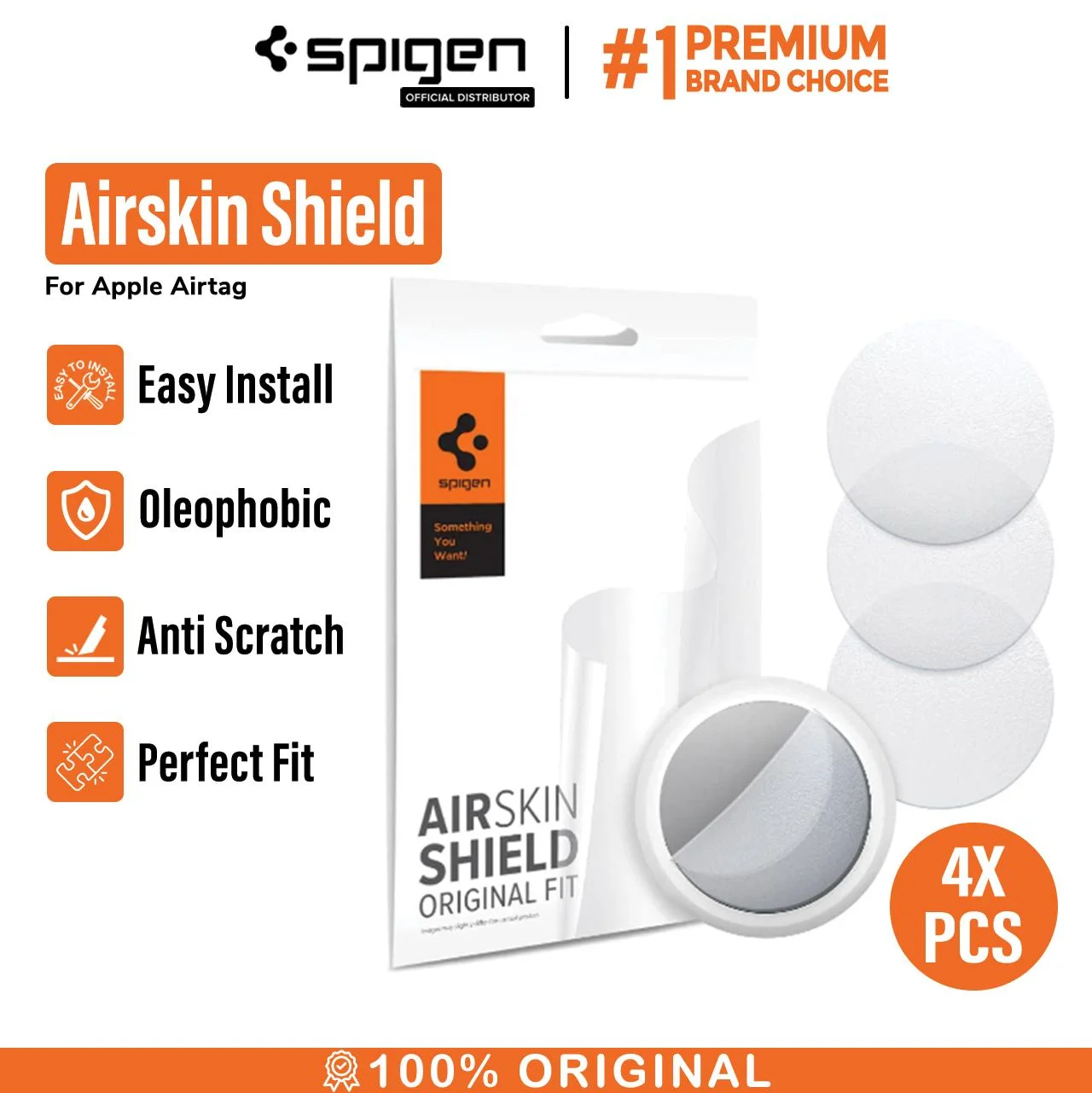 Anti Gores Apple Airtag Spigen Airskin Shield Garskin Protector Film