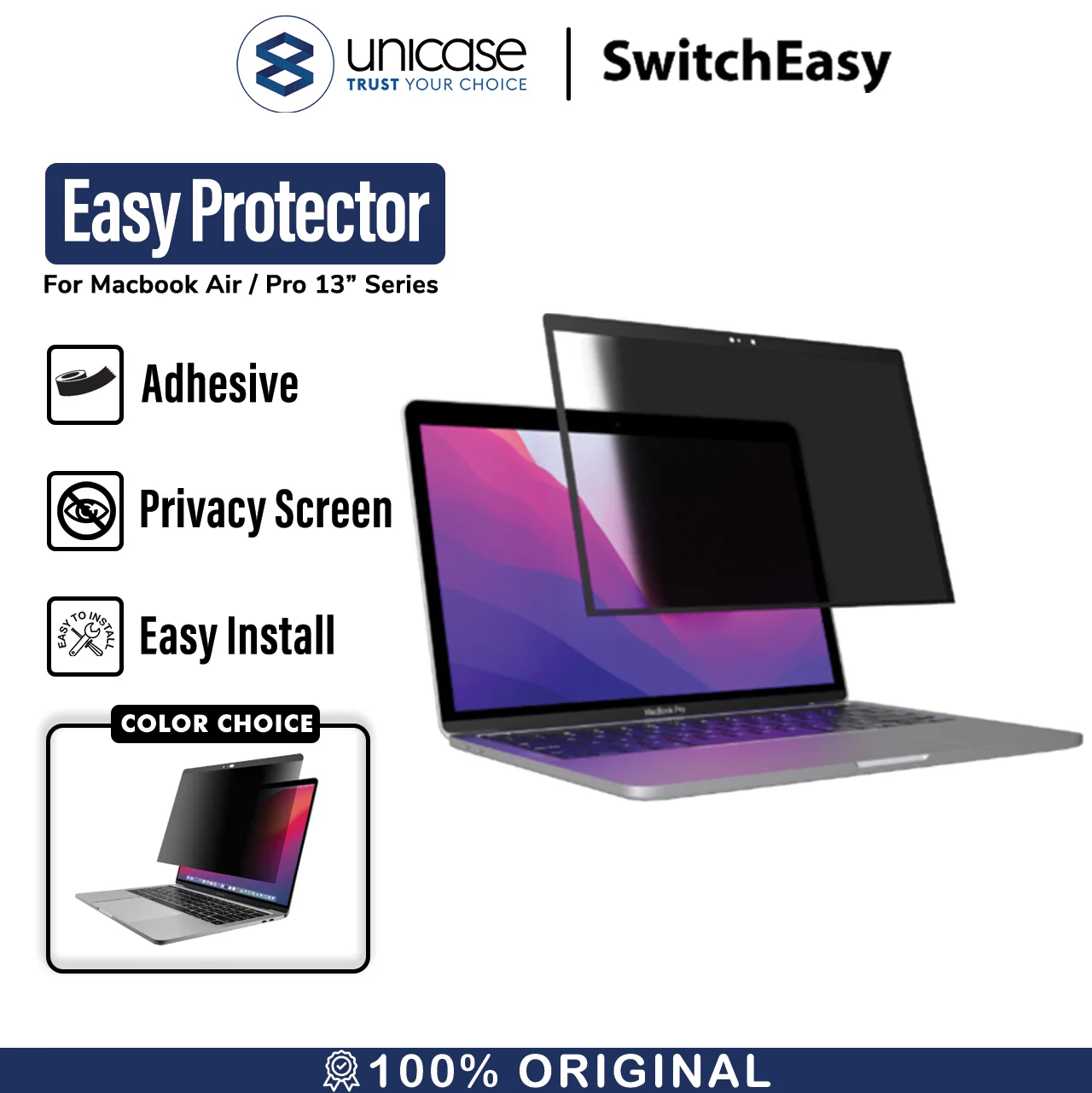 Anti Gores Screen Macbook Air/Pro 13 inch Switcheasy Protector Privacy