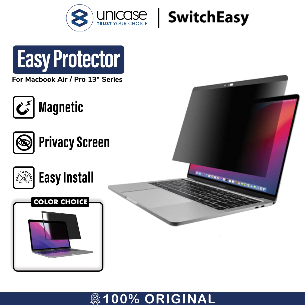 Anti Gores Screen Macbook Air/Pro 13 inch Switcheasy Protector Privacy