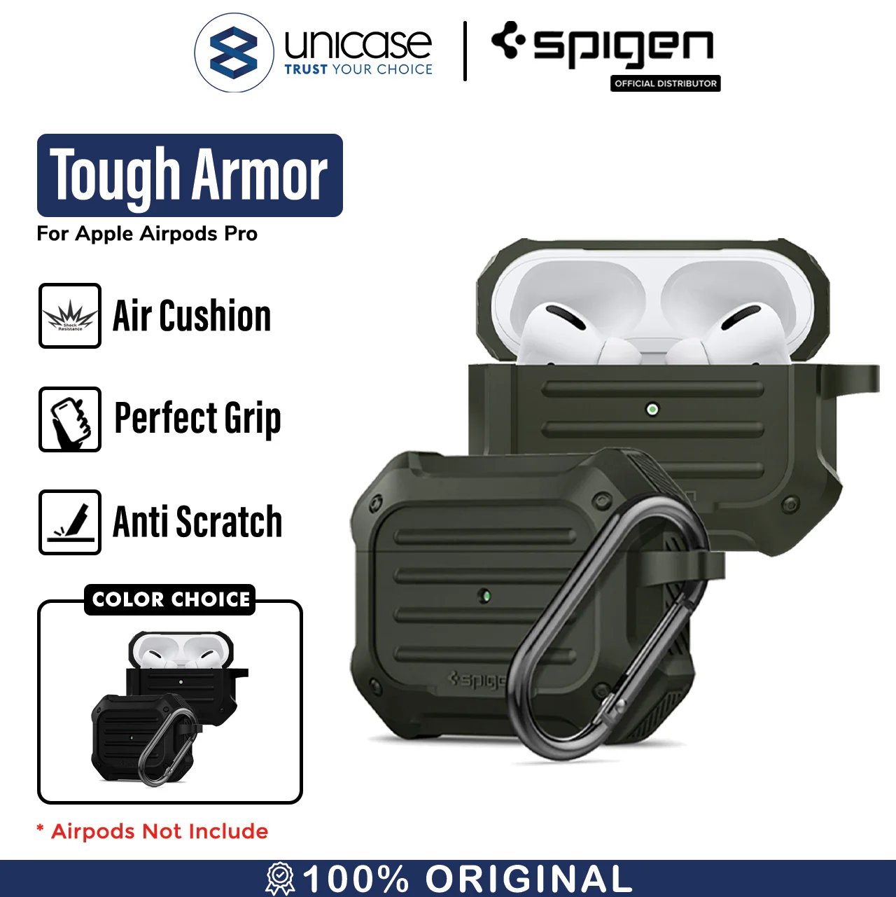 Apple Airpods Pro Case Spigen Tough Armor Anti Shock Original Casing