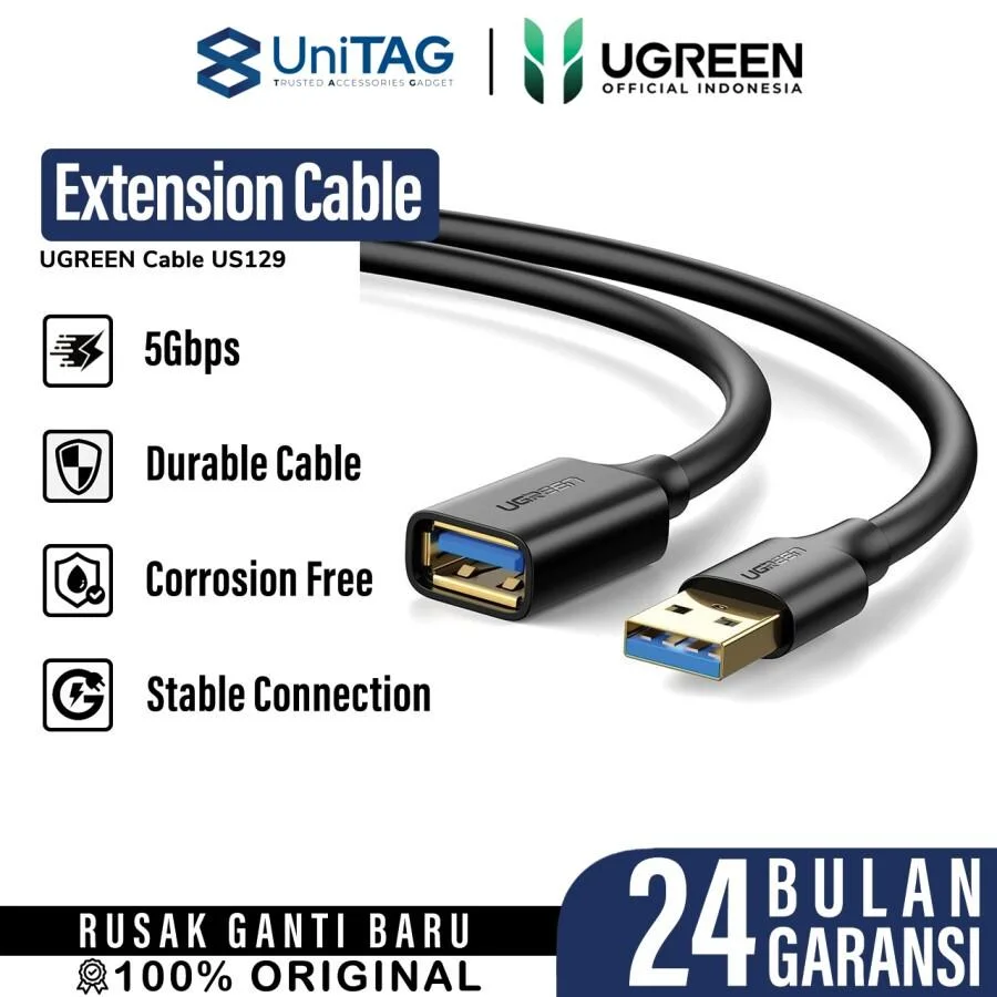 Cable Data USB A 3.0 Male to Female UGREEN Perpanjangan Extension