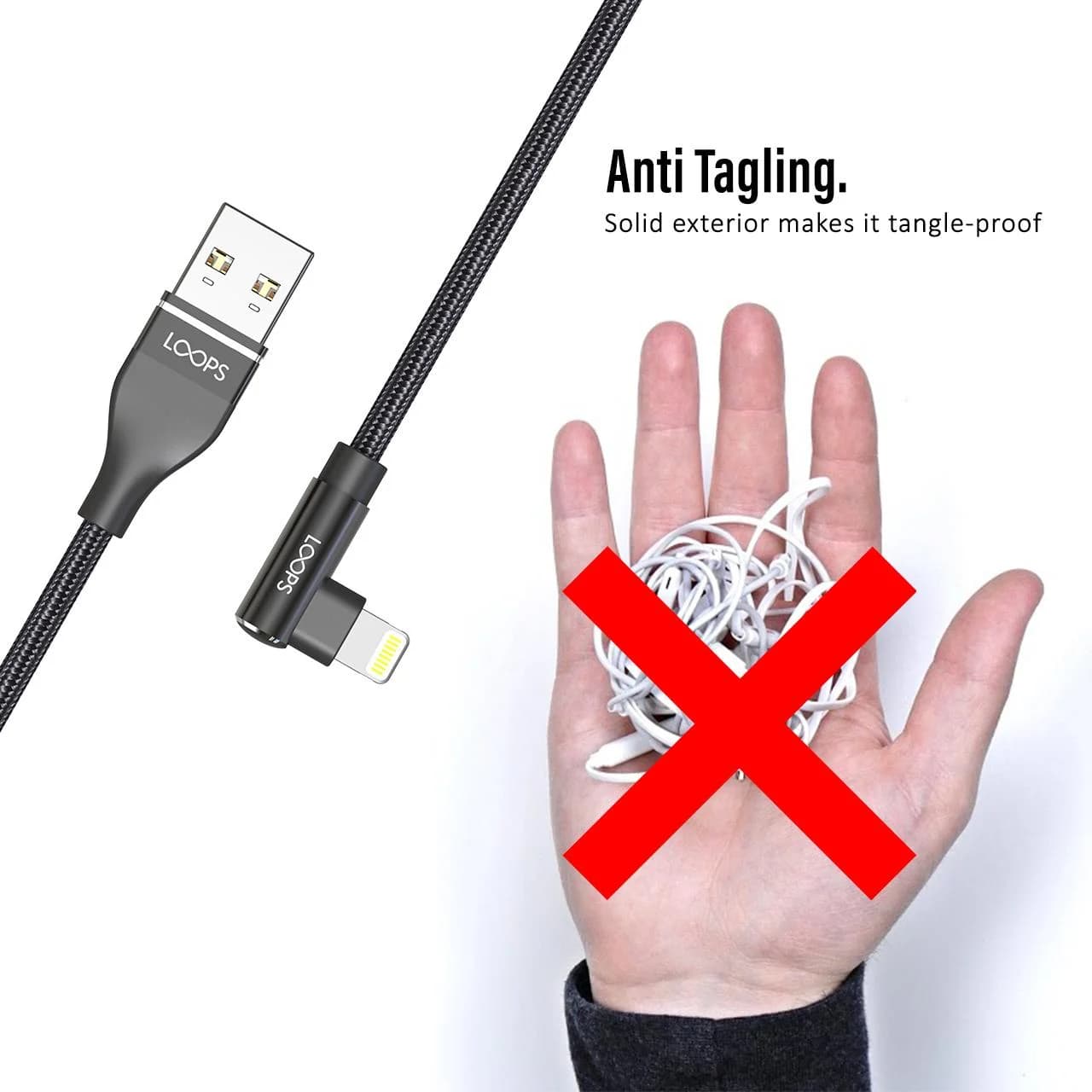 Cable Data USB to C/Lightning Loops MFI Braided Gaming Kabel Charging