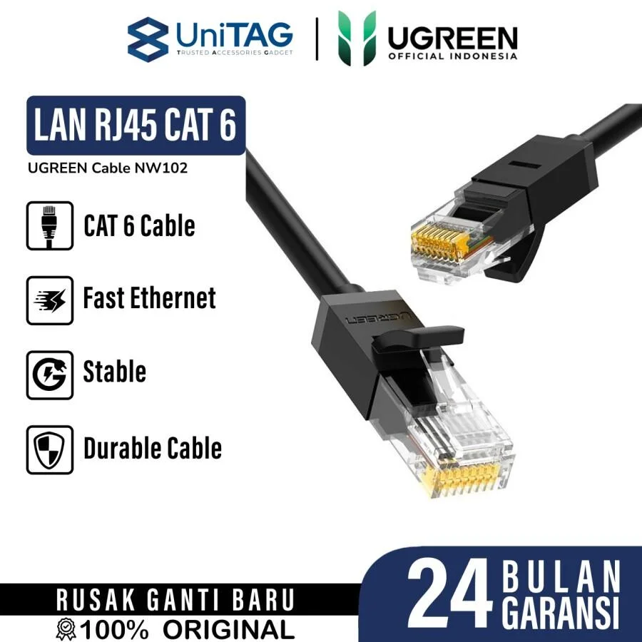 Cable LAN RJ45 CAT 6 UGREEN Ethernet/Internet 1Gbps 250 MHz UTP Kabel