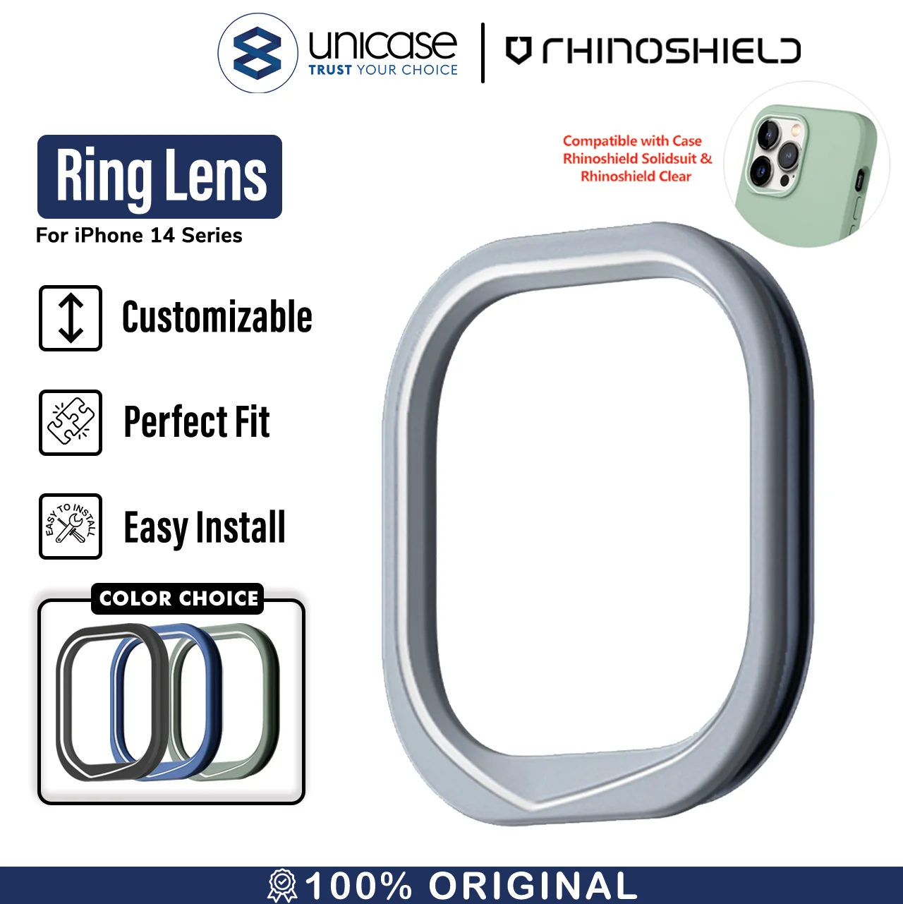 Camera Bumper iPhone 14 Pro Max Plus Rhinoshield Ring Lens Cover Case