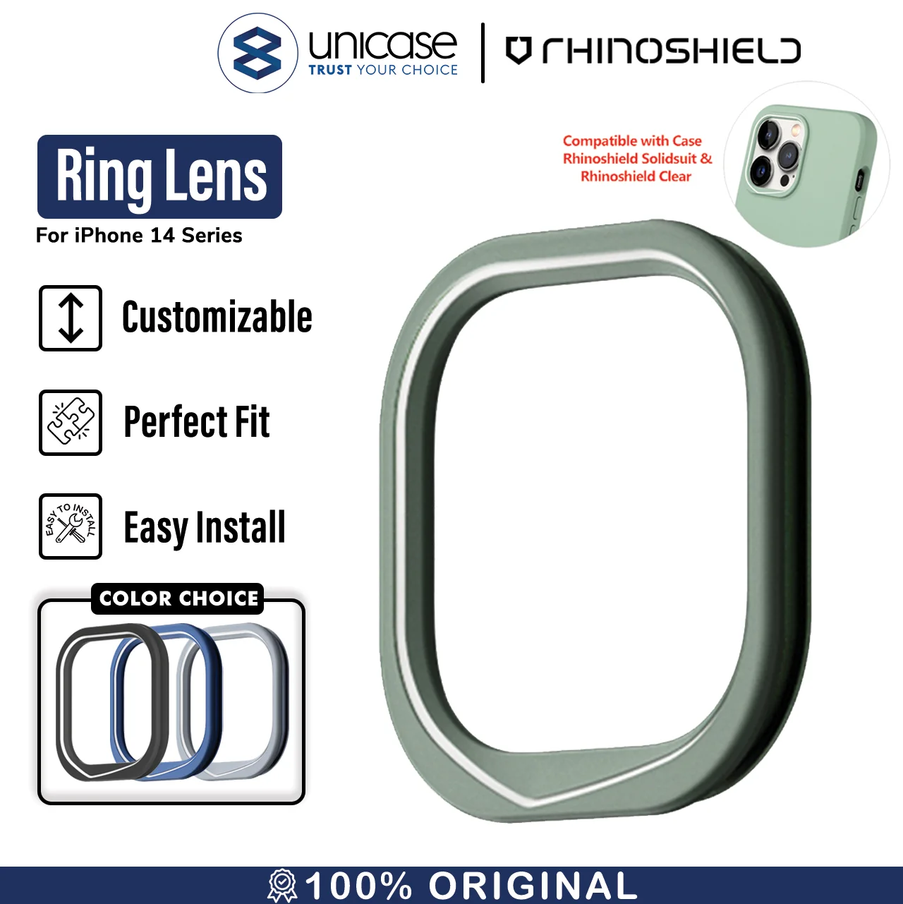Camera Bumper iPhone 14 Pro Max Plus Rhinoshield Ring Lens Cover Case