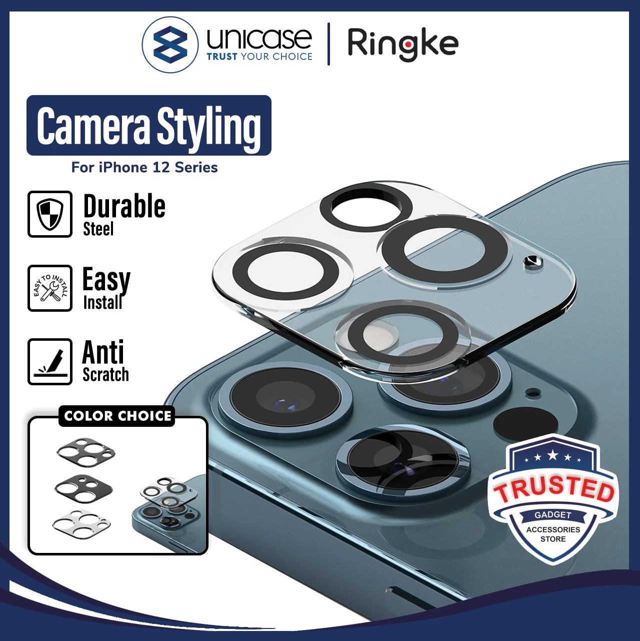 Camera Lens iPhone 12 Pro Max Mini Ringke Camera Styling Protector