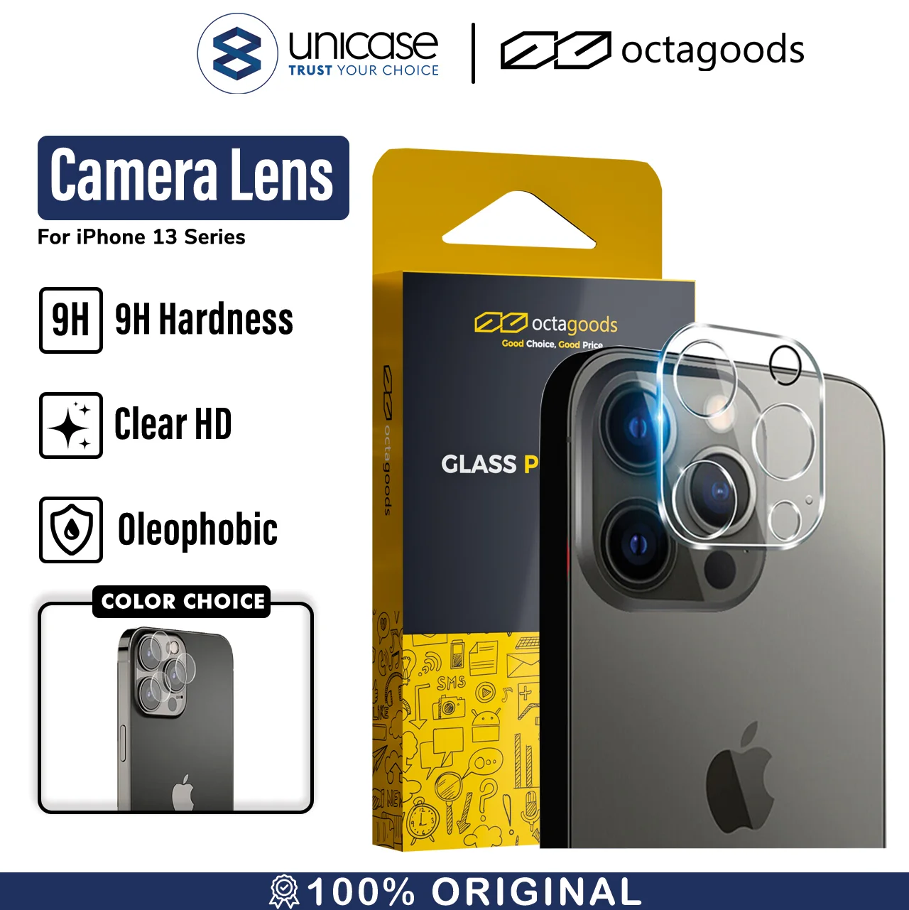 Camera Lens iPhone 13 Pro Max Mini OCTA Tempered Glass Kamera Clear