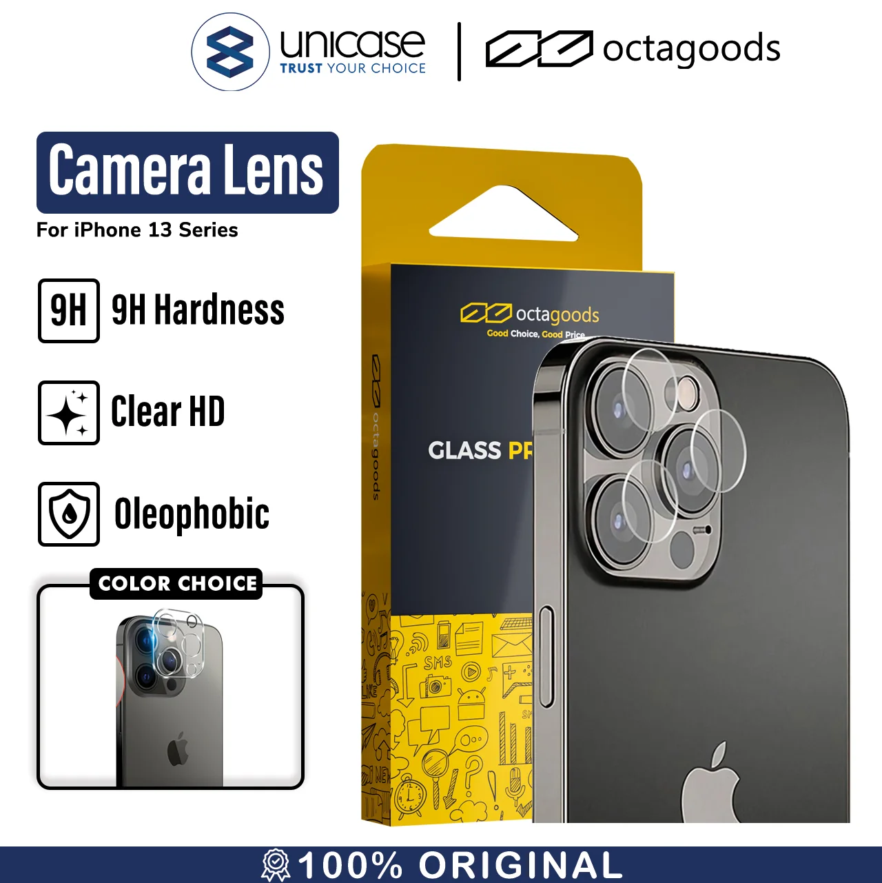 Camera Lens iPhone 13 Pro Max Mini OCTA Tempered Glass Kamera Clear