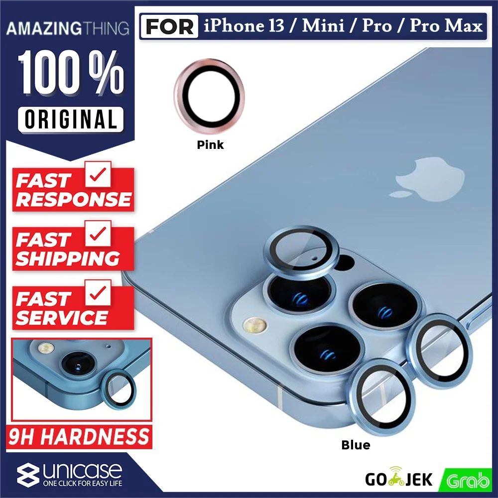 Camera Lens Protector iPhone 13 Pro Max Mini Amazingthing 3D 9H Glass