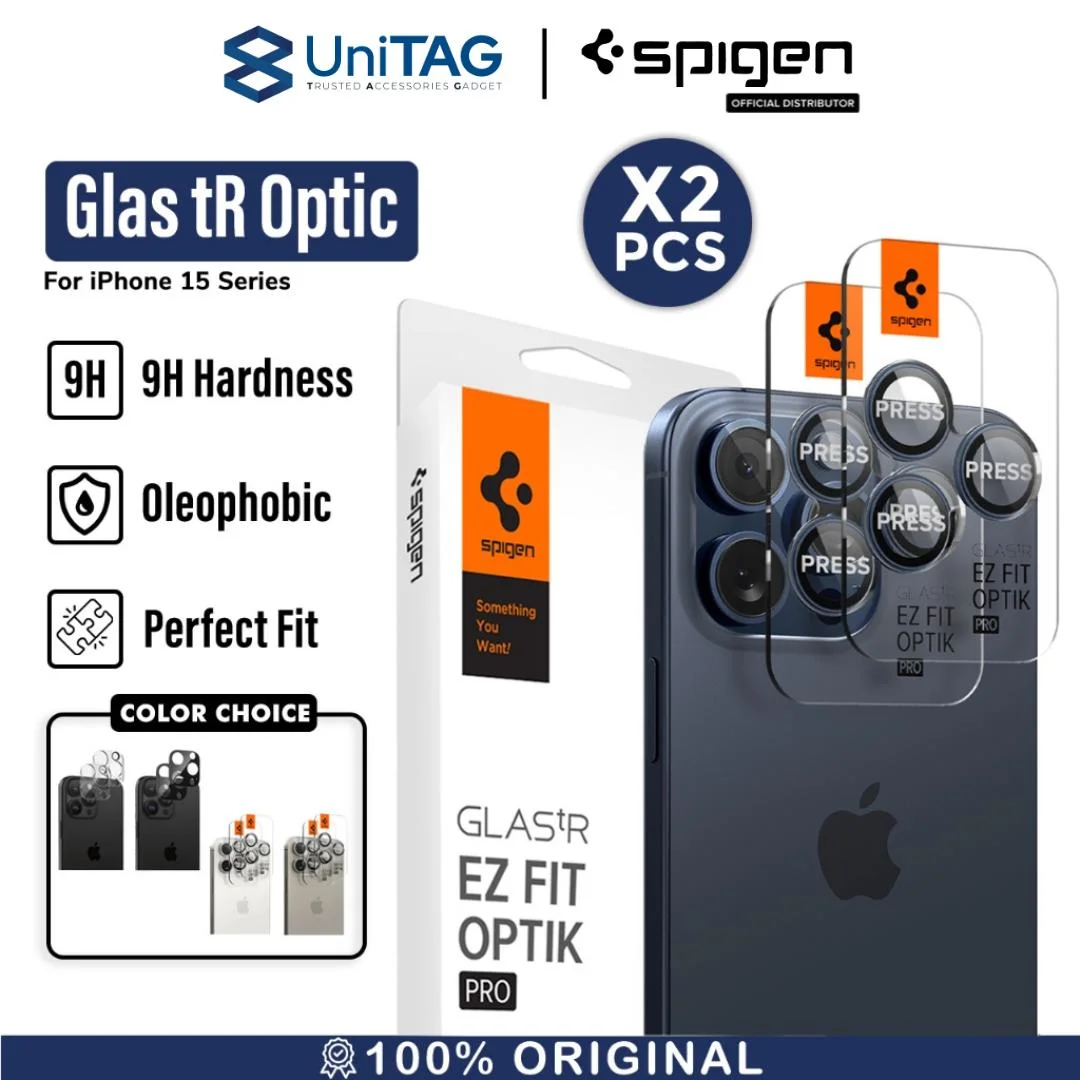 Camera Lens Protector iPhone 15 Pro Max Plus Spigen GlastR Optik Cover