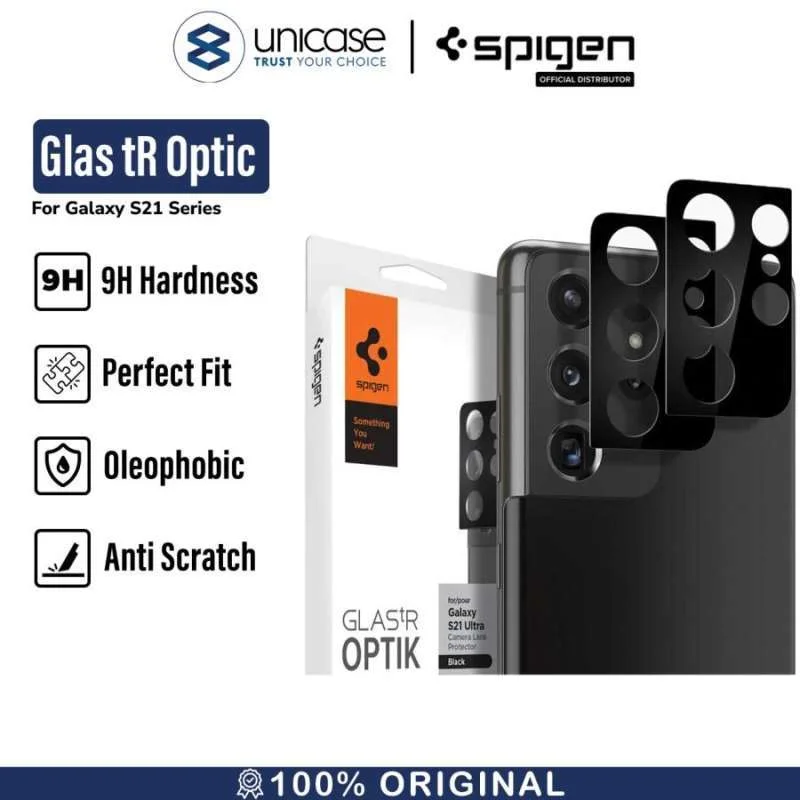 Camera Lens Samsung Galaxy S21 Ultra Plus Spigen Glass tR Optic Slim