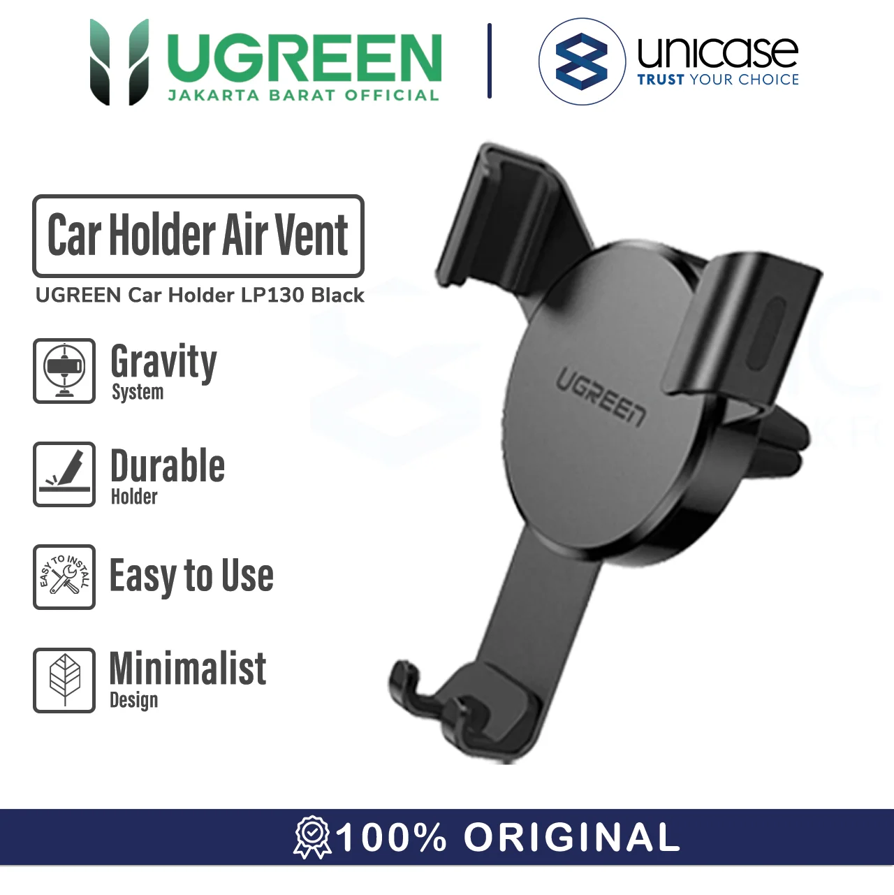 Car Holder Air Vent Universal UGREEN Gravity Stand / Dudukan Handphone