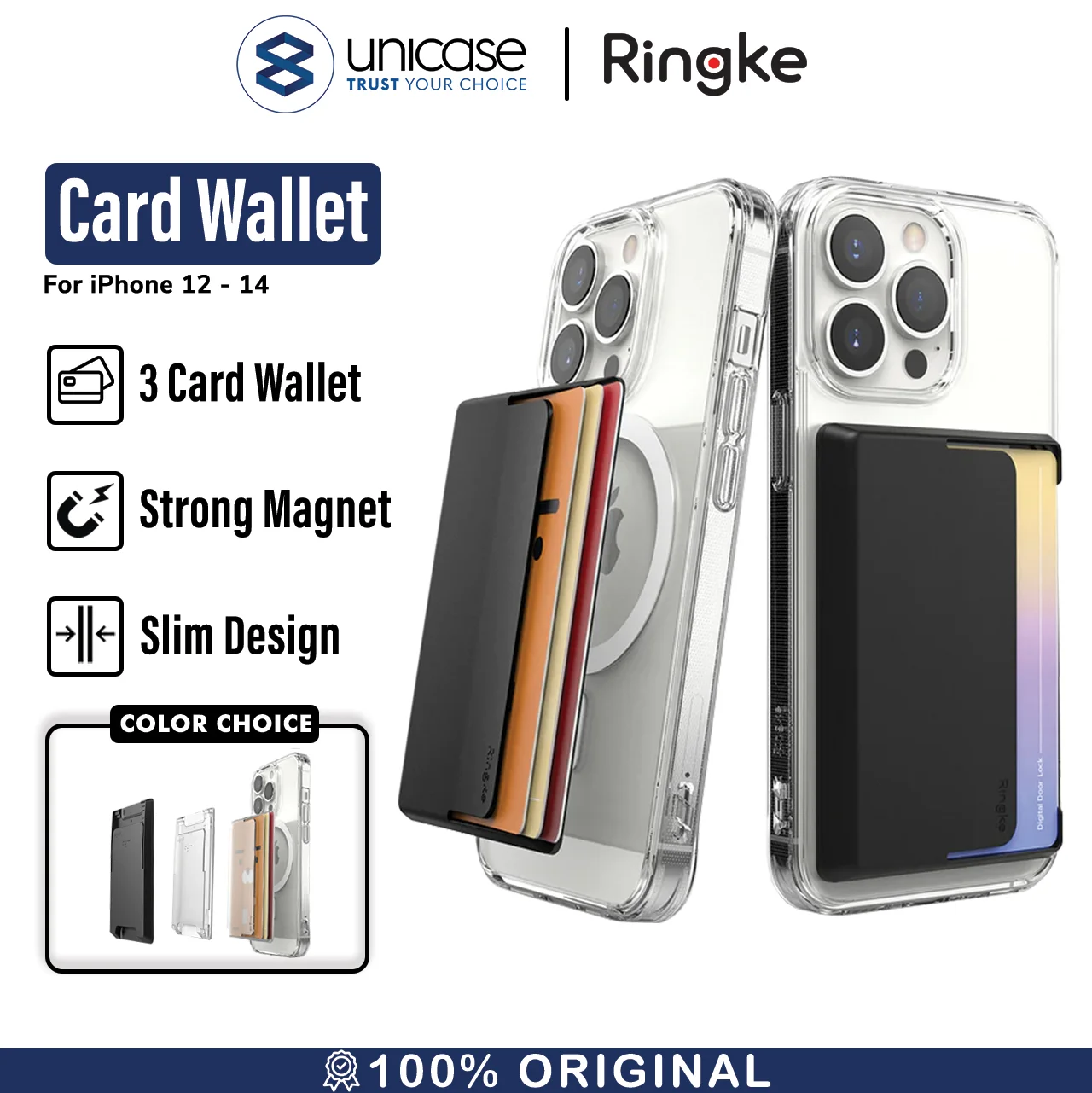 Card Holder Magnet iPhone 12 Magsafe Ringke Magnetic Card Dompet Kartu
