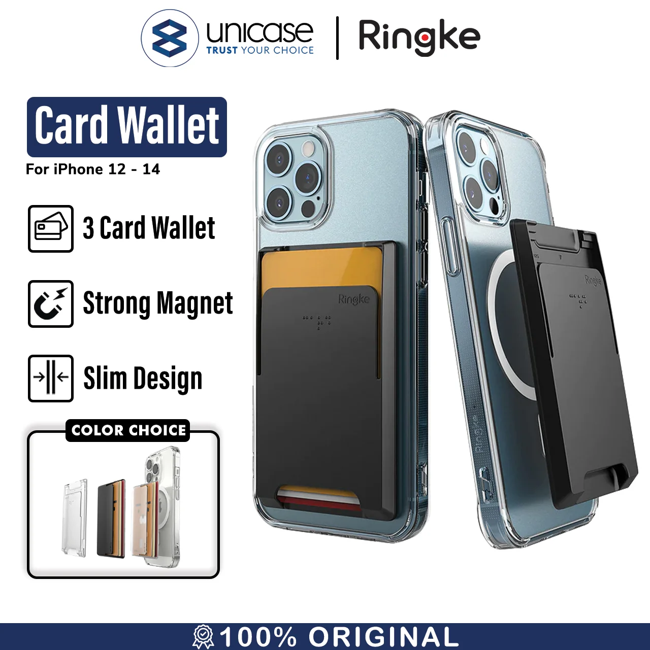 Card Holder Magnet iPhone 12 Magsafe Ringke Magnetic Card Dompet Kartu