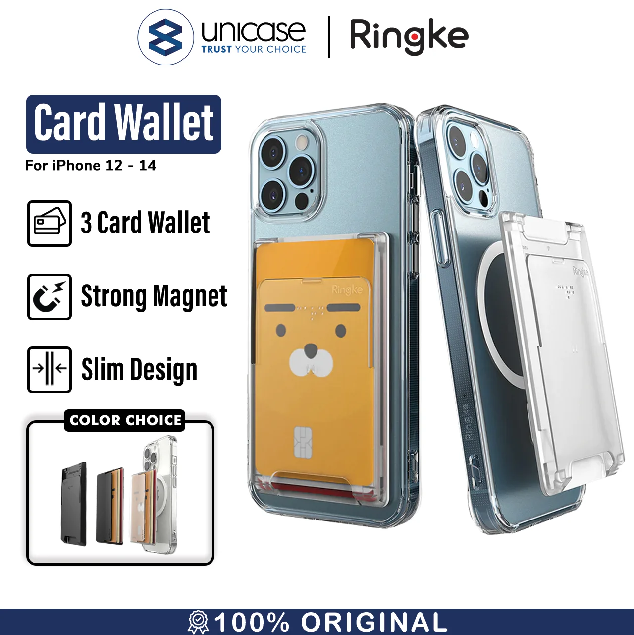 Card Holder Magnet iPhone 12 Magsafe Ringke Magnetic Card Dompet Kartu