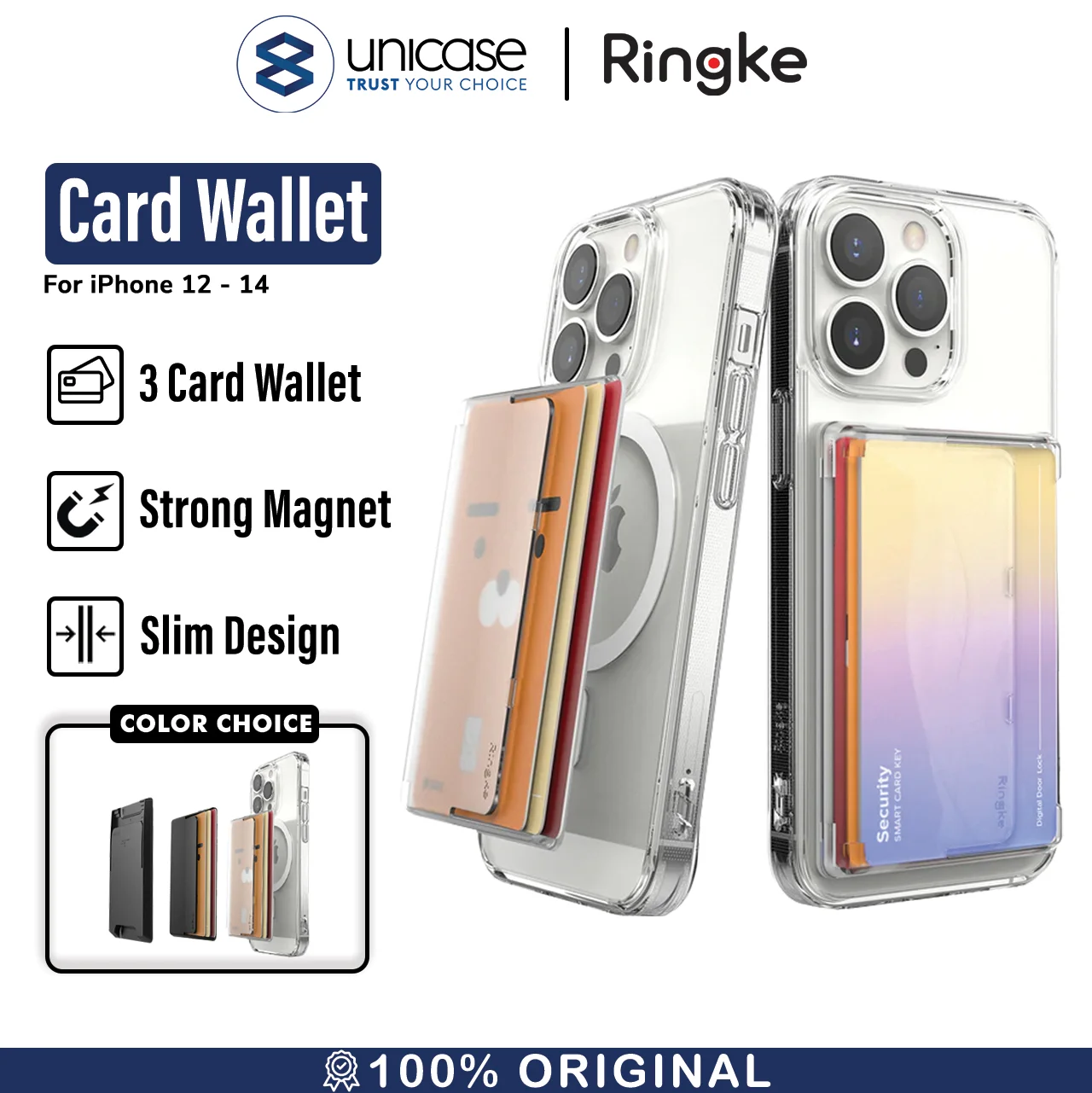 Card Holder Magnet iPhone 12 Magsafe Ringke Magnetic Card Dompet Kartu