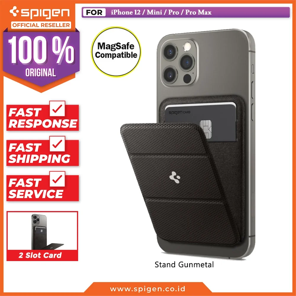 Card Holder Stand Spigen Universal Card Wallet Smart Fold Dompet Kulit