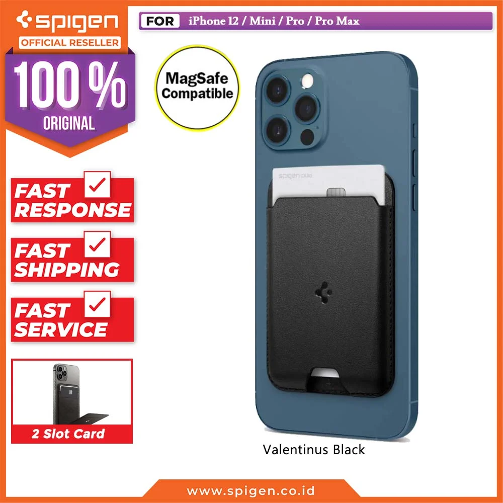 Card Holder Stand Spigen Universal Card Wallet Smart Fold Dompet Kulit