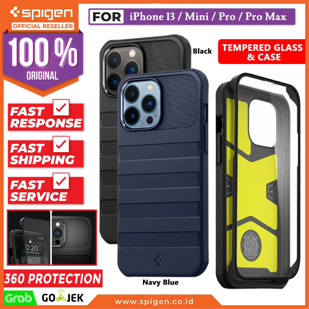 Case 360 iPhone 13 Pro Max Mini Spigen Geo Armor Full Protection Cover