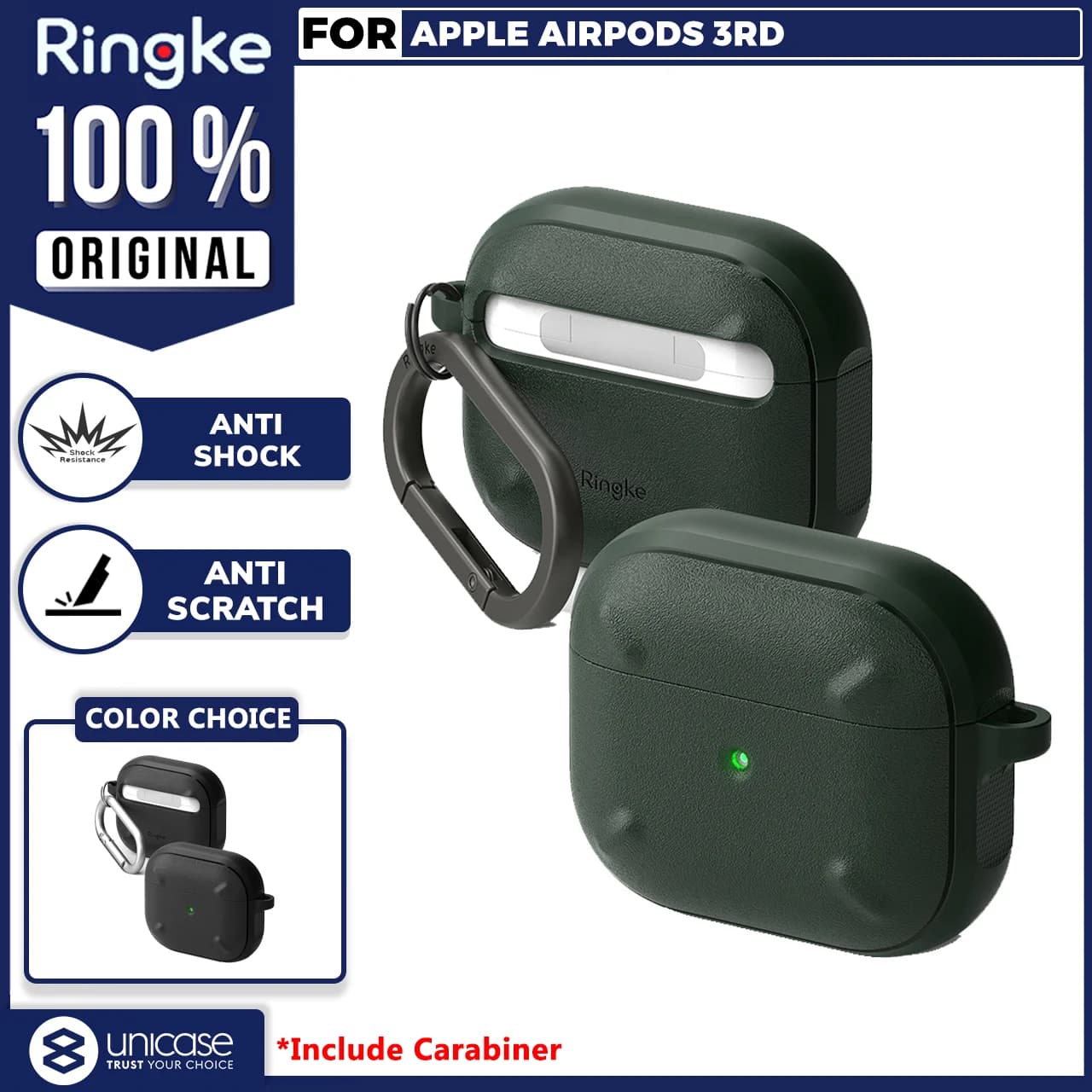 Case AirPods 3 Ringke Onyx Rugged Anti Crack TPU Softcase Casing