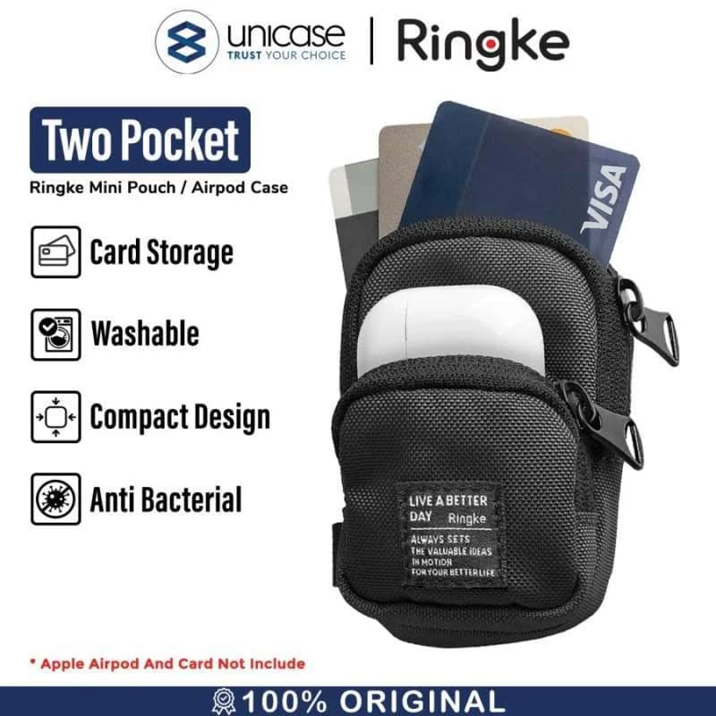 Case Airpods / Mini Pouch Cable Ringke Two Pocket Card Slot Fabric Bag