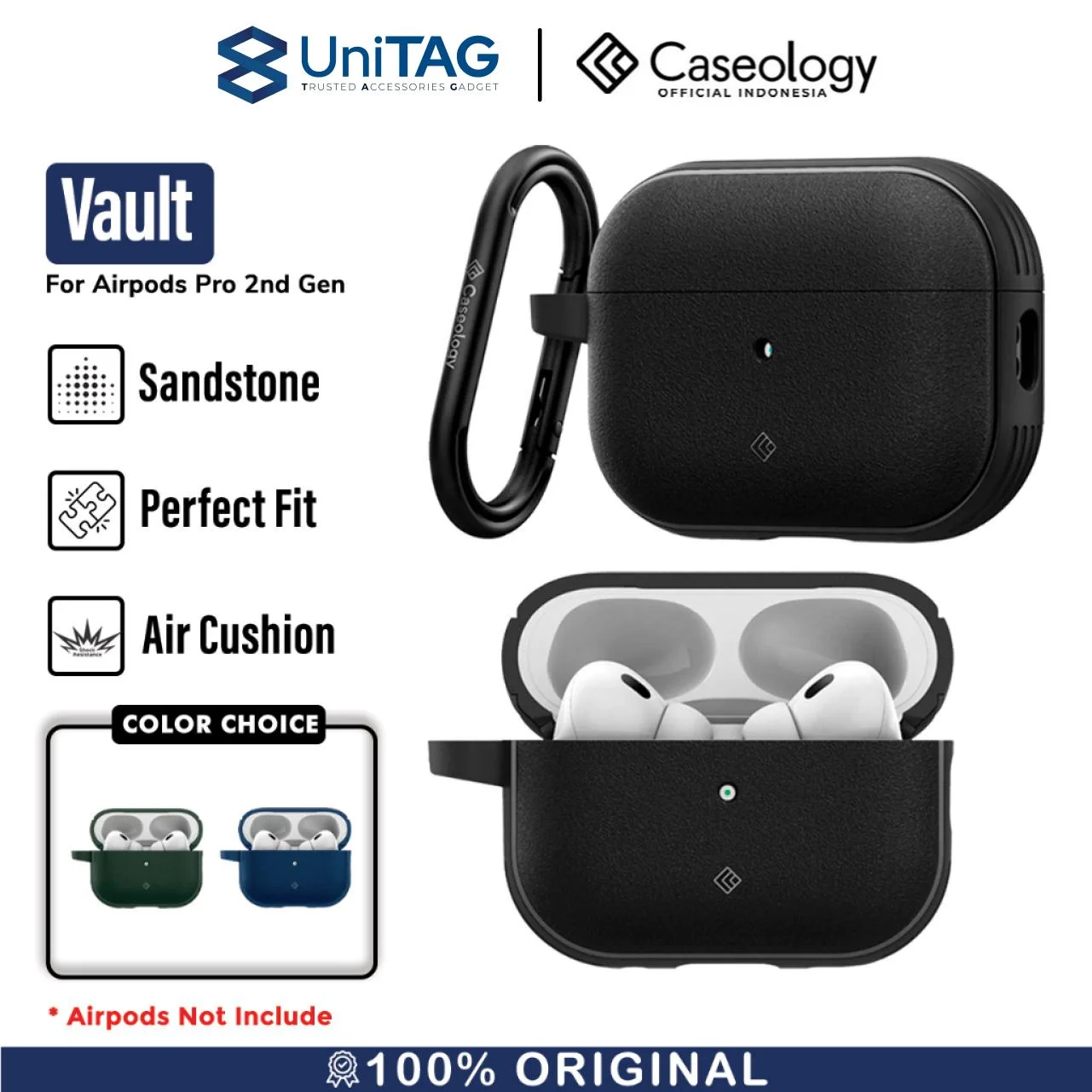 Case Airpods Pro 2 Caseology Vault Anti Slip Crack Softcase TPU Casing
