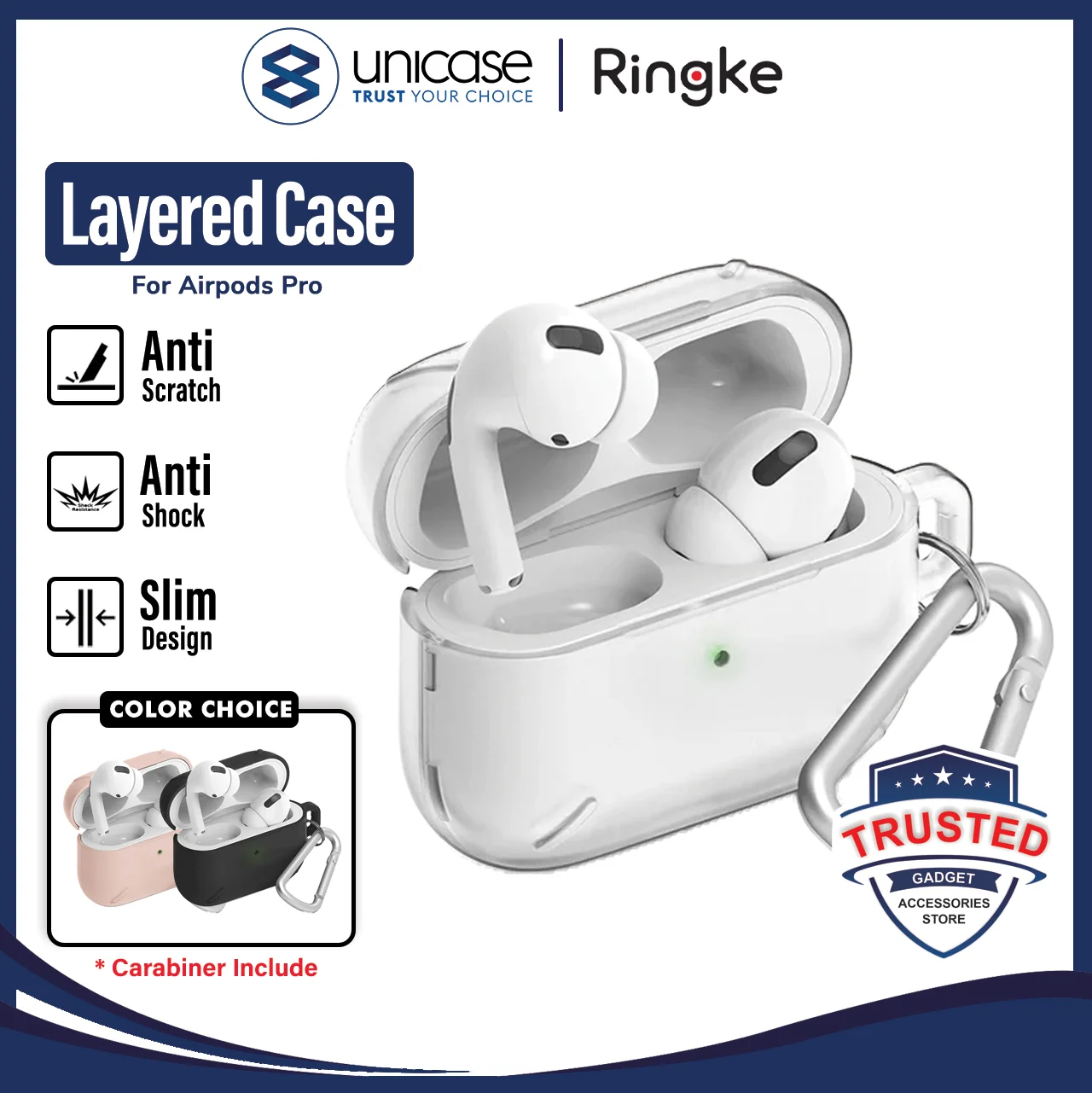 Case Airpods Pro Ringke Hardcase Anti Shock Layered Casing