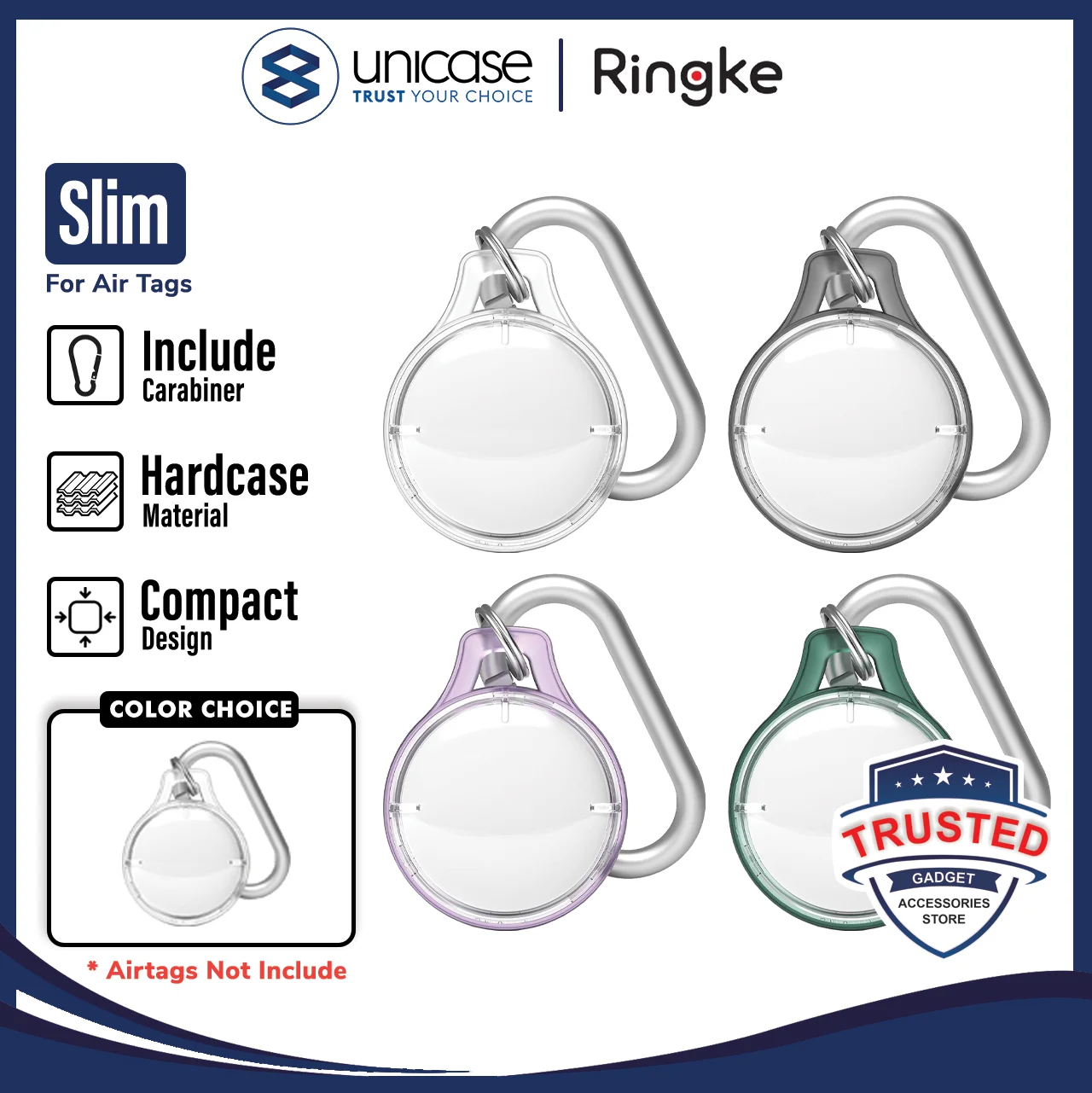 Case AirTag Ringke Slim Gantungan Kunci Hardcase Casing