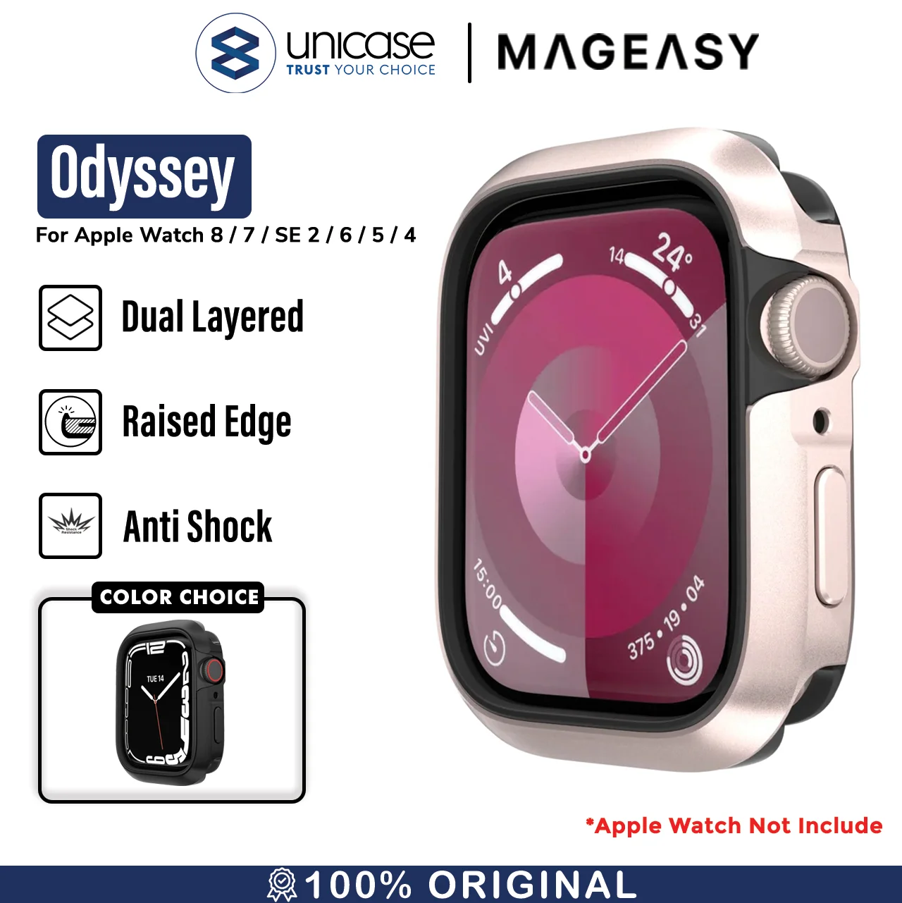 Case Apple Watch 8/7/SE 2 45/44/41/40mm MagEasy Odyssey Cover Casing