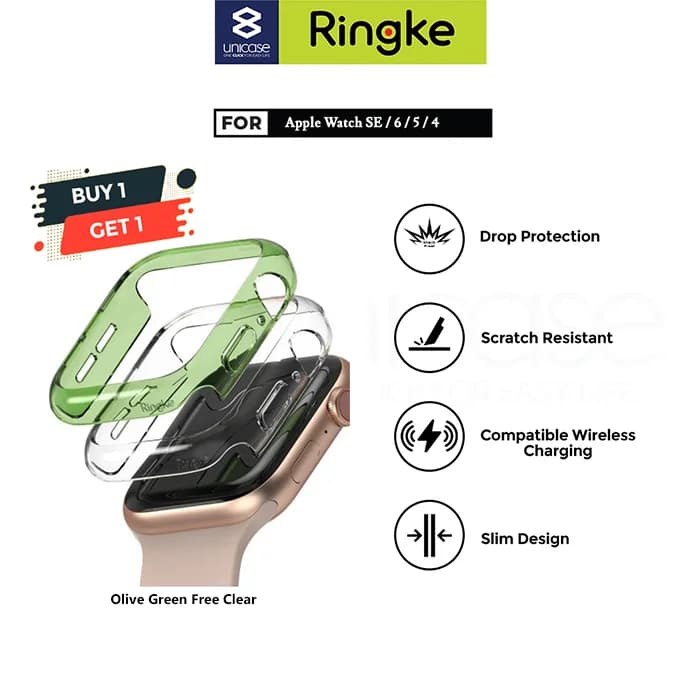 Case Apple Watch SE 2/6/5/4 44/40mm Ringke SLIM Thin Hardcase Casing