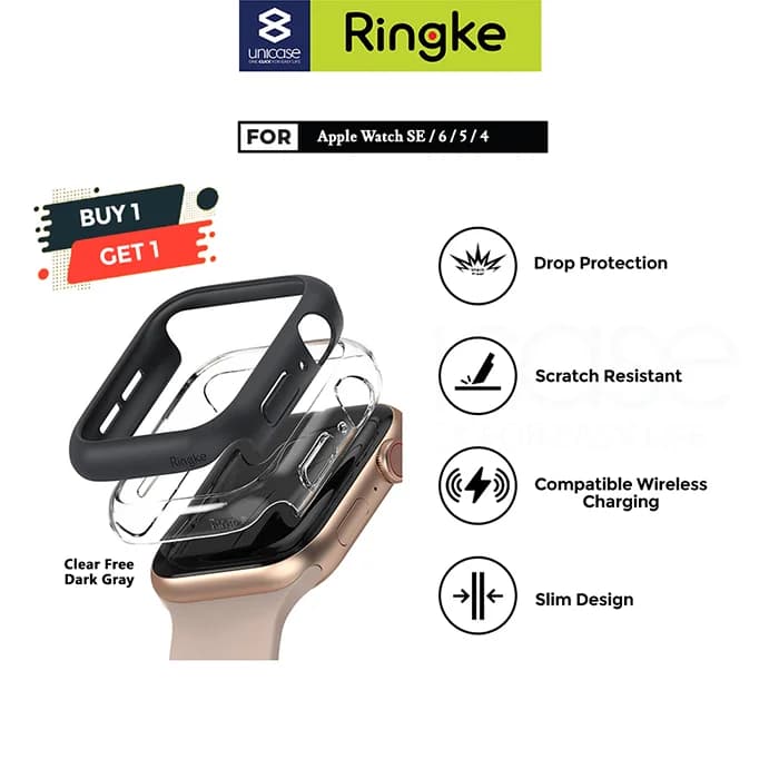 Case Apple Watch SE 2/6/5/4 44/40mm Ringke SLIM Thin Hardcase Casing
