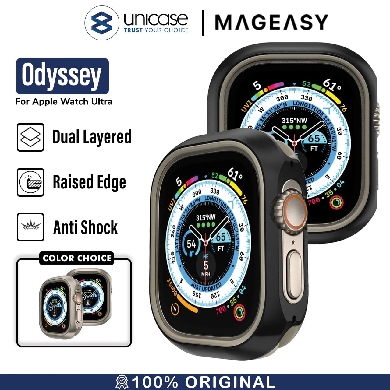 Case Apple Watch Ultra 2 49mm SwitchEasy Odyssey Shockproof Anti Crack