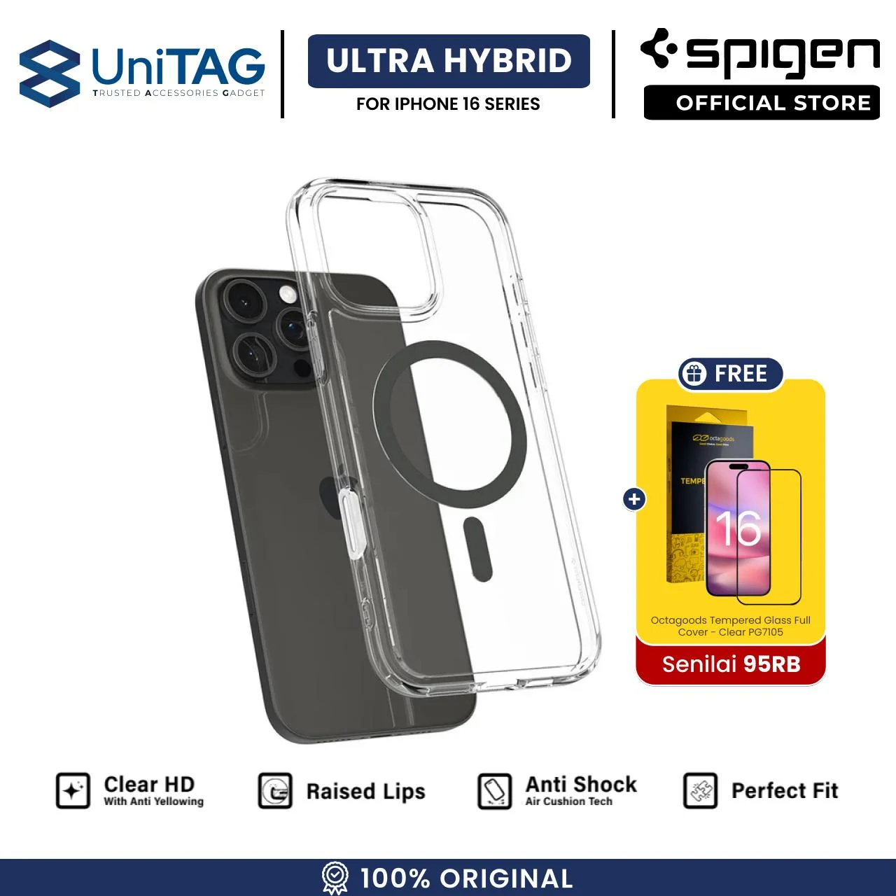 Case for iPhone 16 Pro Max Plus Spigen Ultra Hybrid T MagFit MagSafe Anti Crack Camera Control Casing