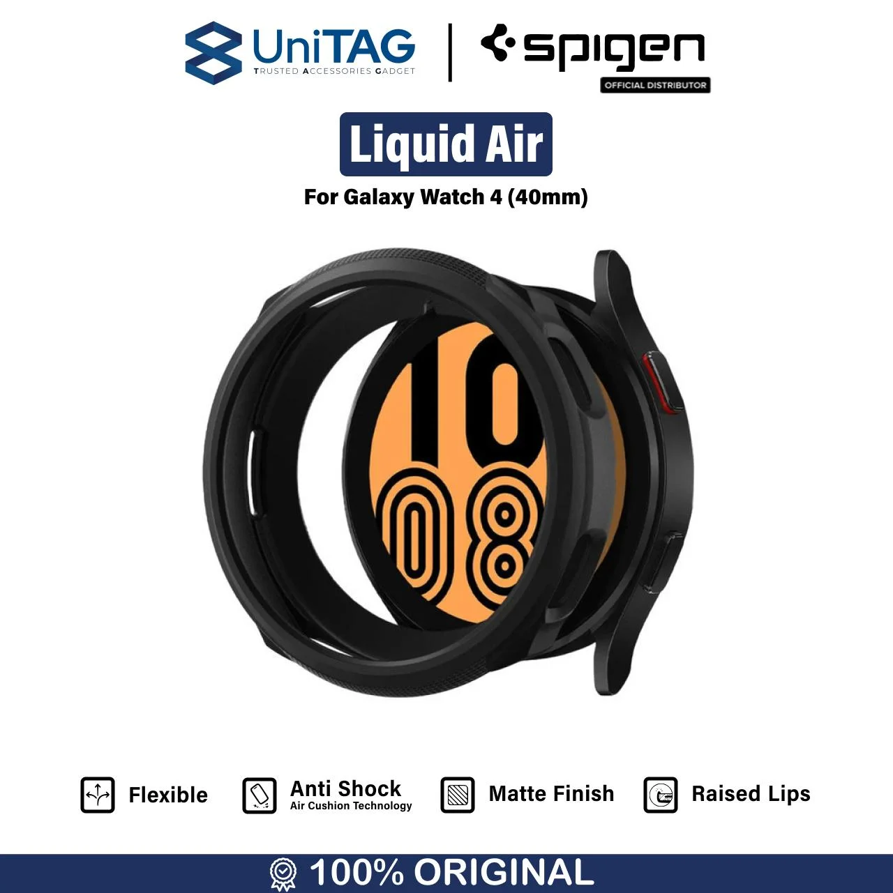 Case Galaxy Watch 4 44mm / 40mm Spigen Liquid Air Soft TPU Casing