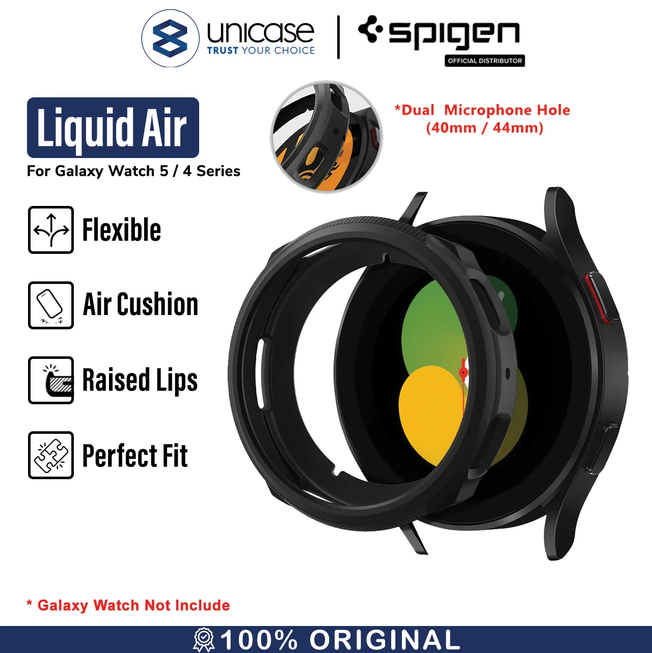 Case Galaxy Watch 5 Pro/4 40/44/45mm Spigen Liquid Air TPU Soft Casing