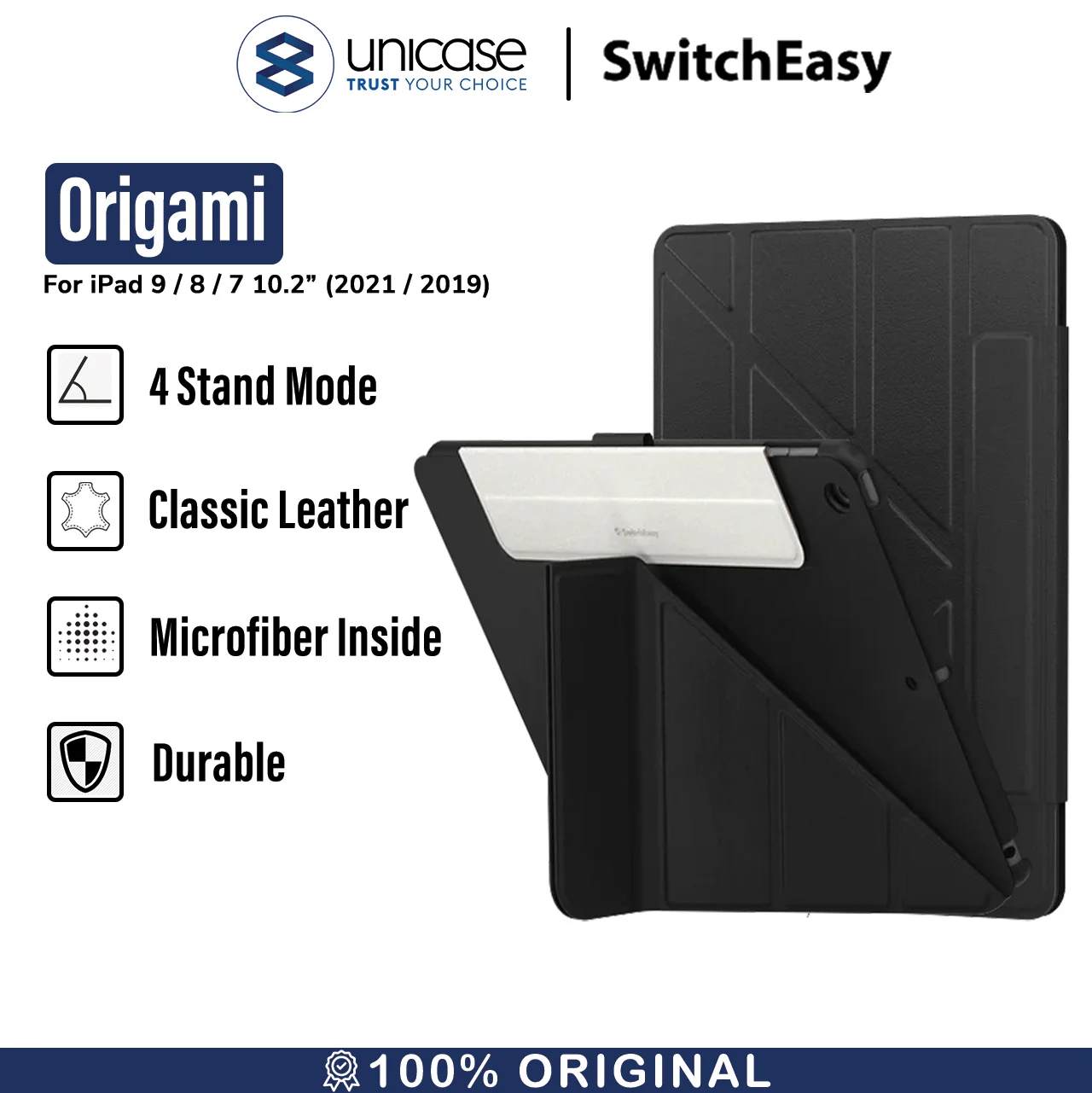 Case iPad 9 /8/7 10.2 (2021/2019) SwitchEasy Origami Stand Flip Casing