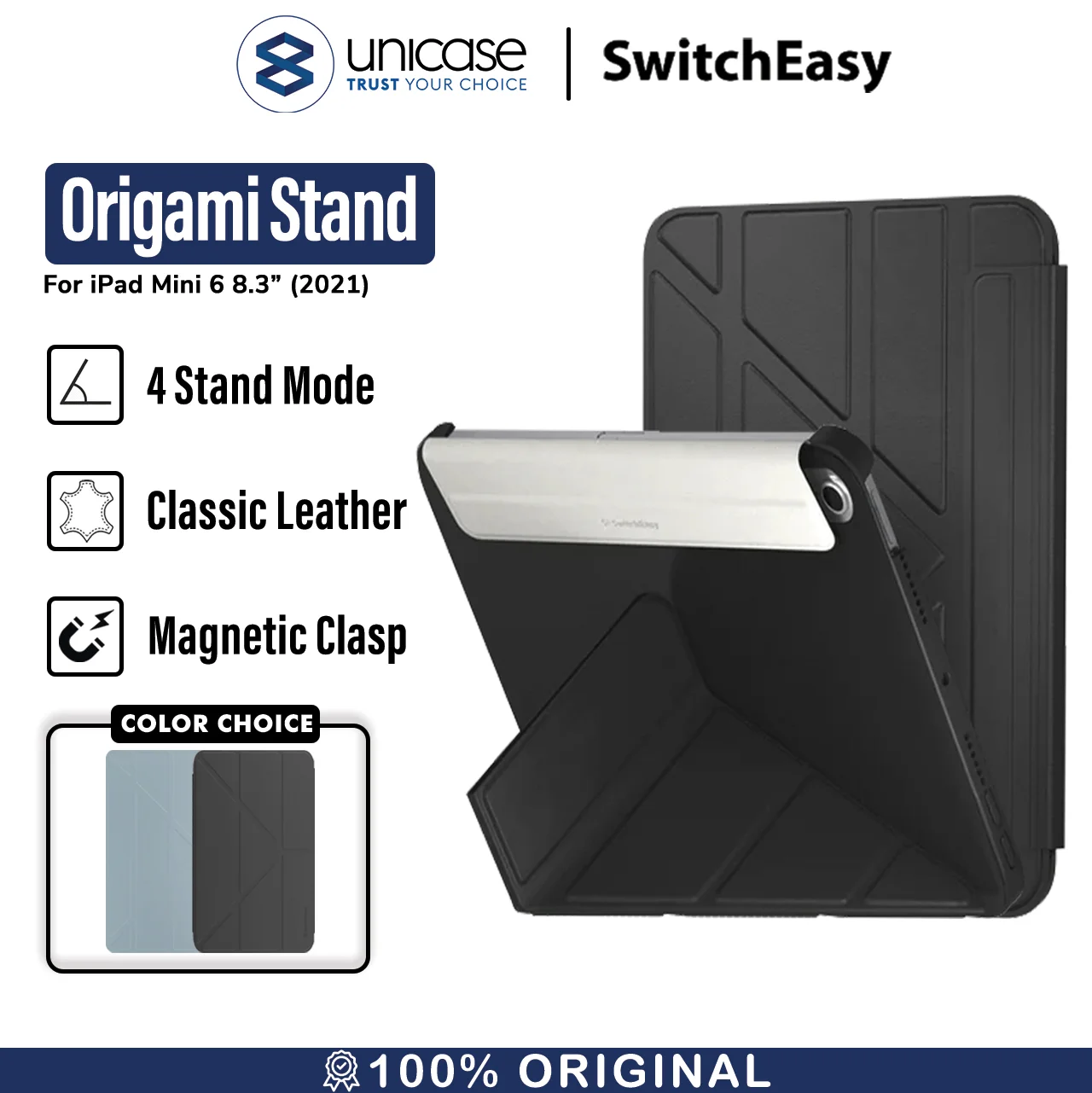 Case iPad Mini 6 8.3 2021 SwitchEasy Origami Stand Flip Cover Casing