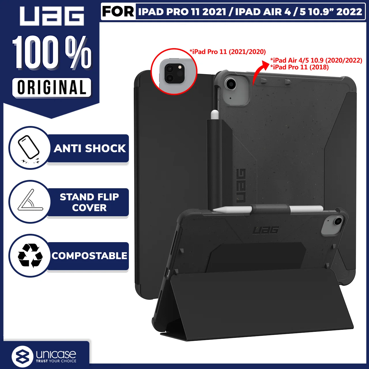 Case iPad Pro 11 2021 / Air 4/5 10.9 2022 UAG Outback Cover Casing