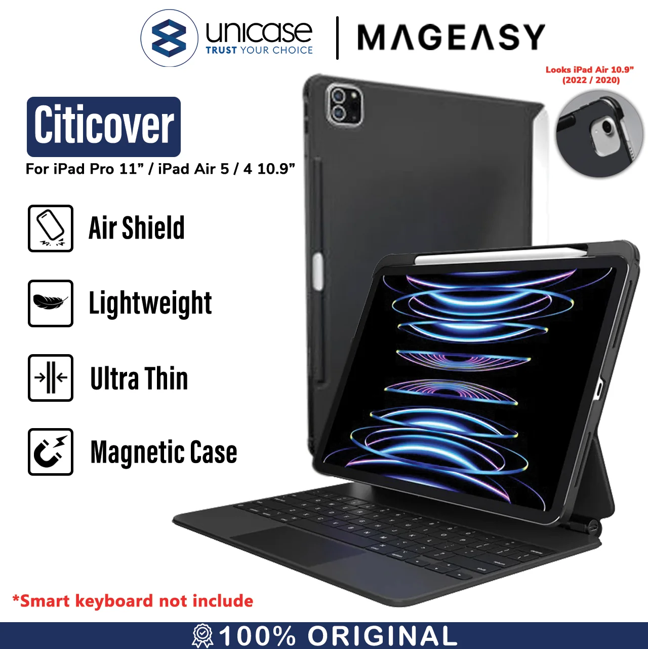 Case iPad Pro 11/ Air 4/5 10.9 2022/2021 MagEasy CITICOVER Magnetic