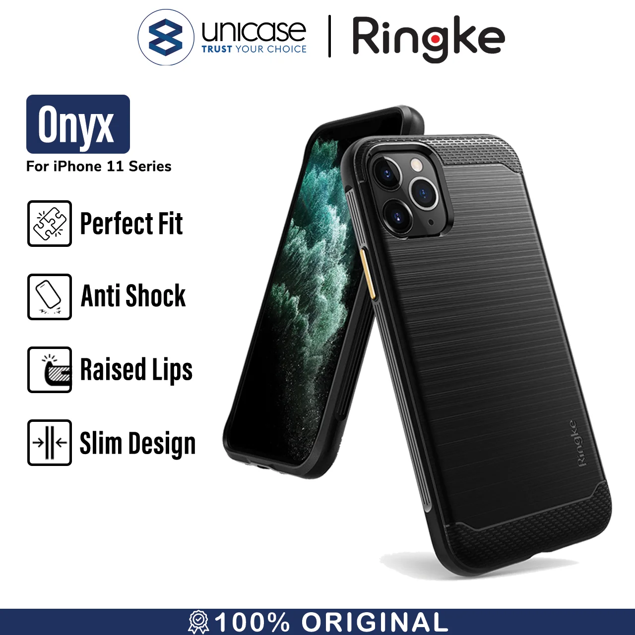 Case iPhone 11 Pro Max / 11 Pro / 11 Ringke ONYX Softcase Carbon Fiber