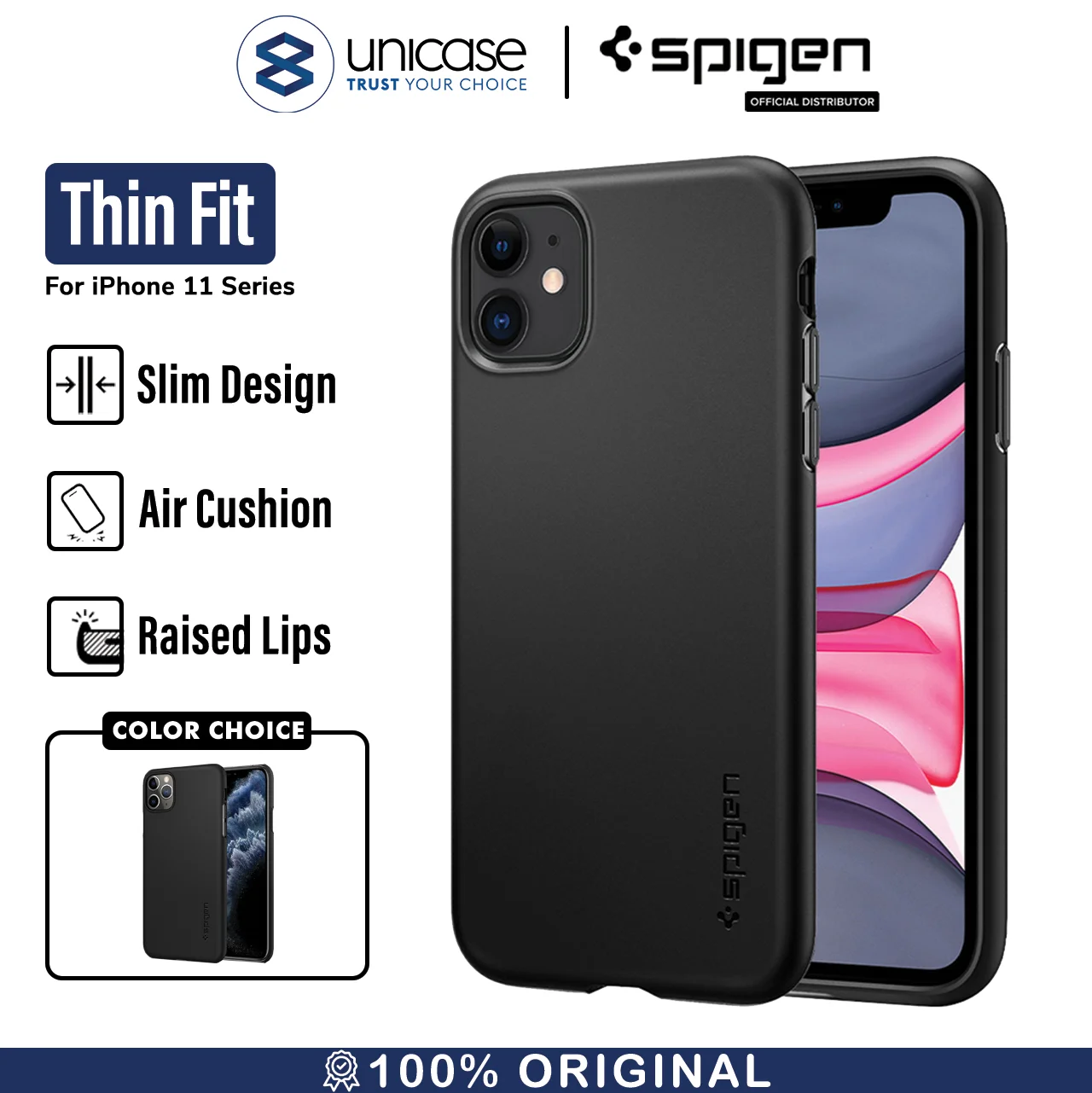 Case iPhone 11 Pro Max / 11 Pro / 11 Spigen Hardcase Thin Fit Casing