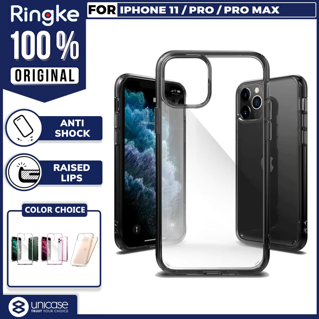 Case iPhone 11 Pro Max / XS Max XR Ringke Fusion Clear Casing