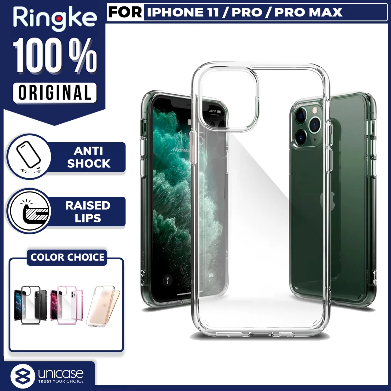 Case iPhone 11 Pro Max / XS Max XR Ringke Fusion Clear Casing